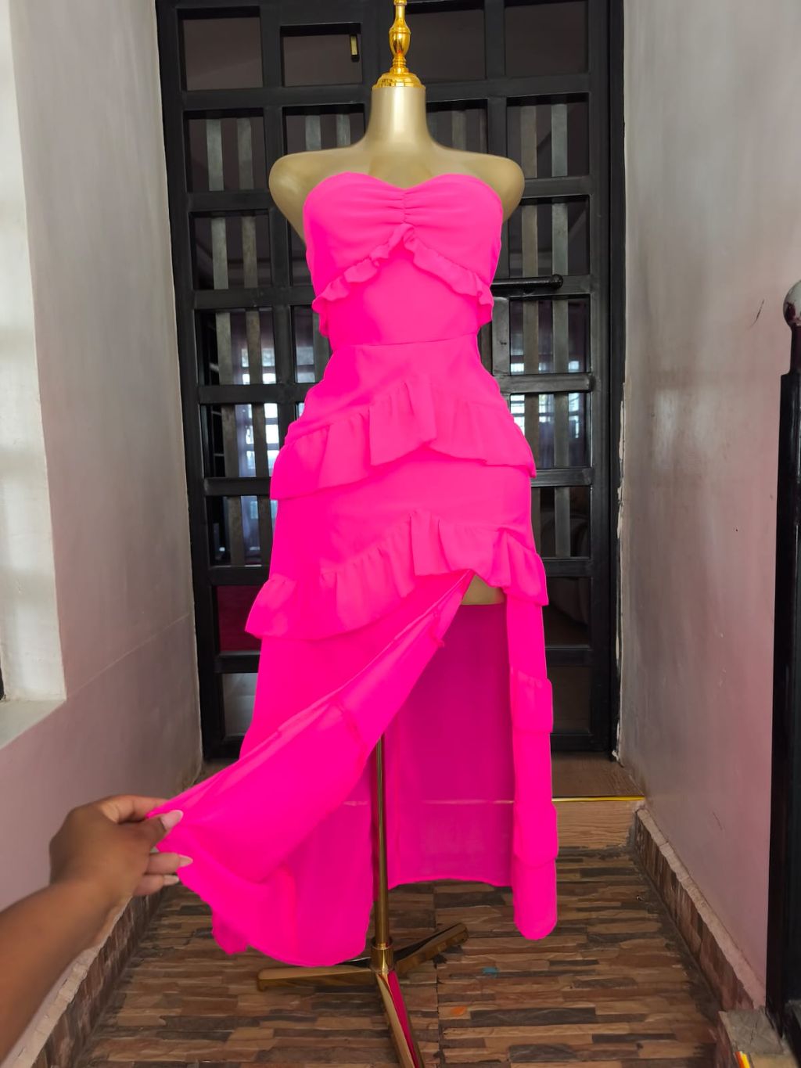 Sleek Off-Shoulder dress