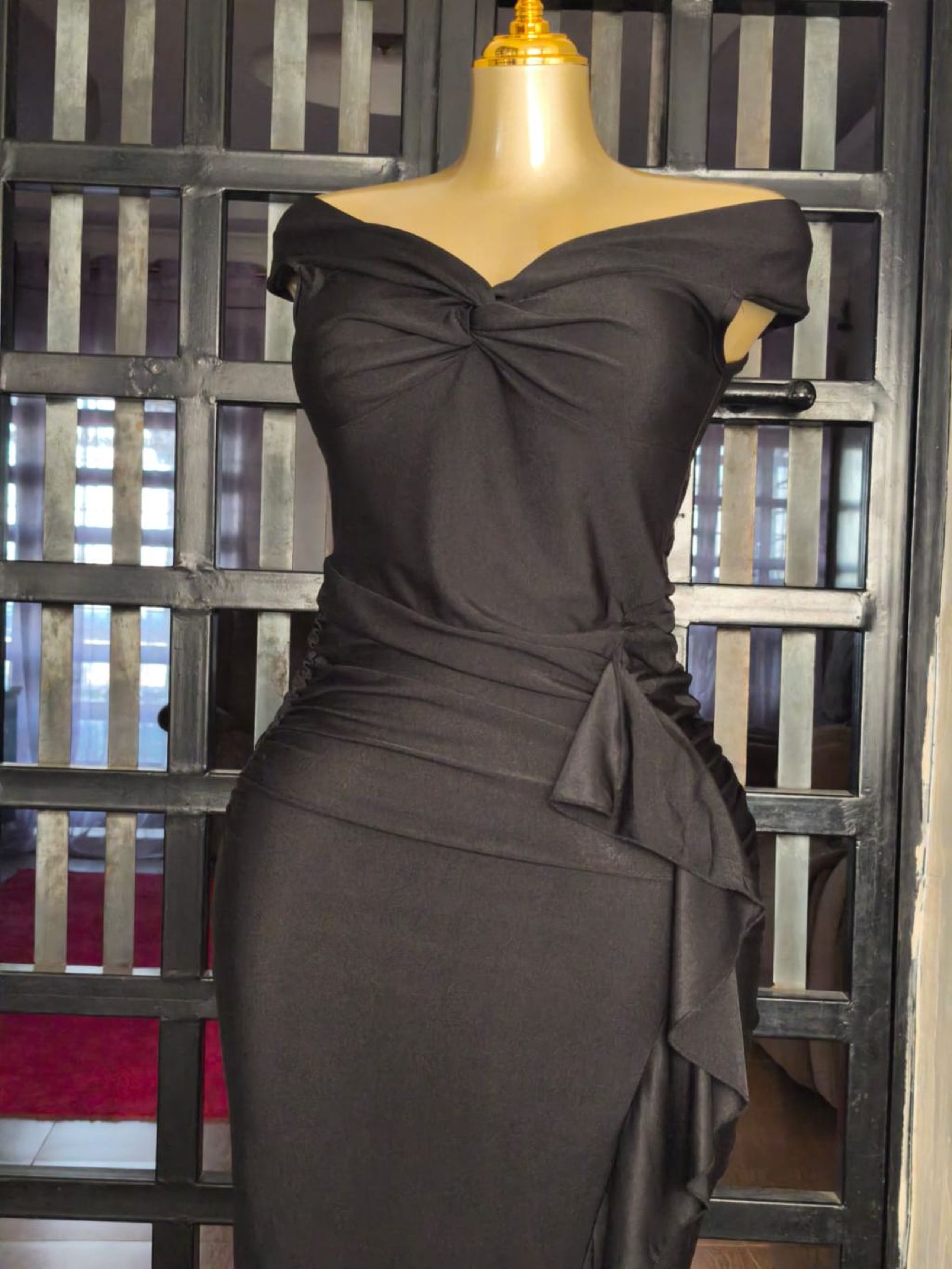 Sleek Off-Shoulder dress