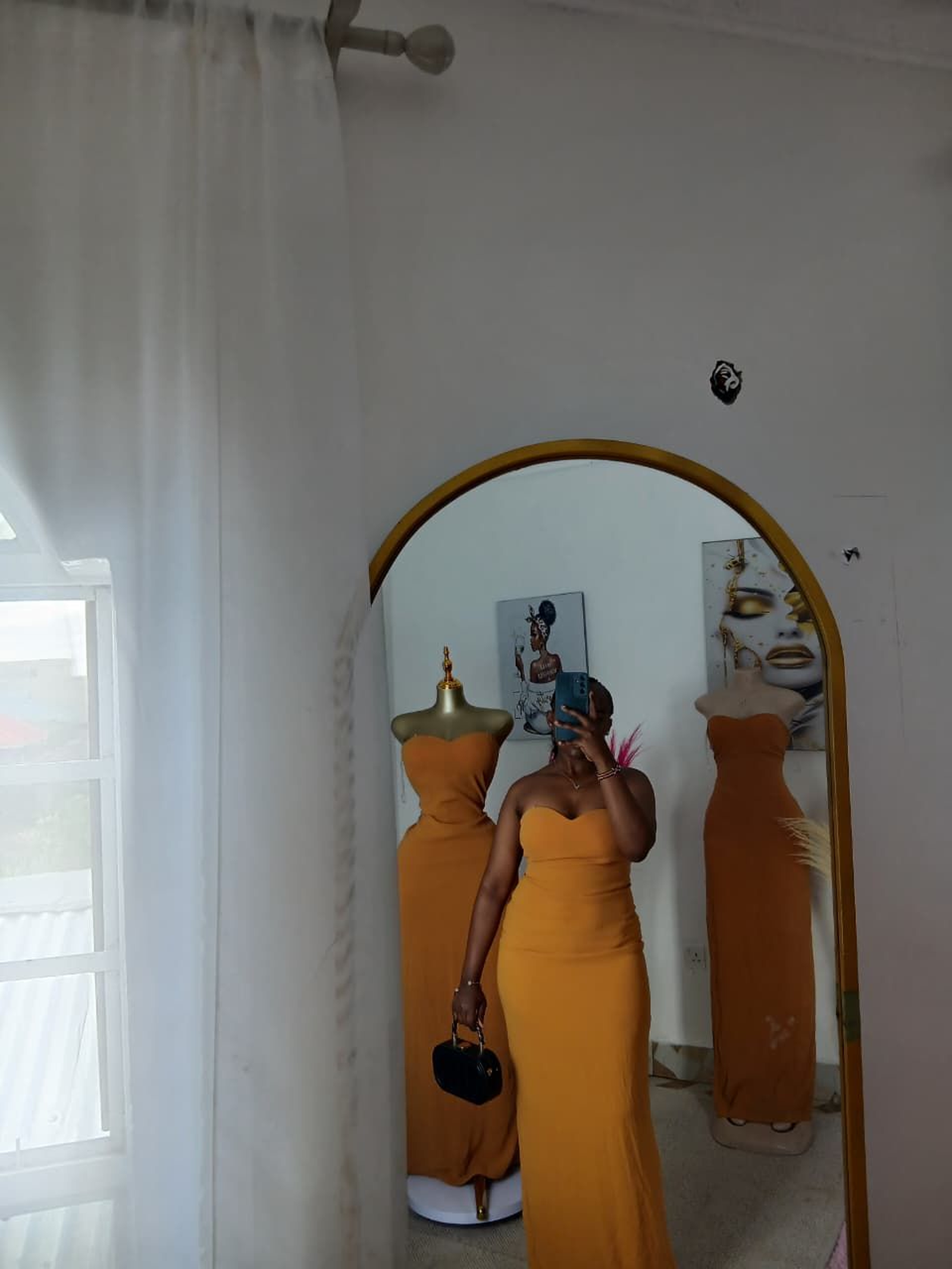 Sleek Off-Shoulder dress