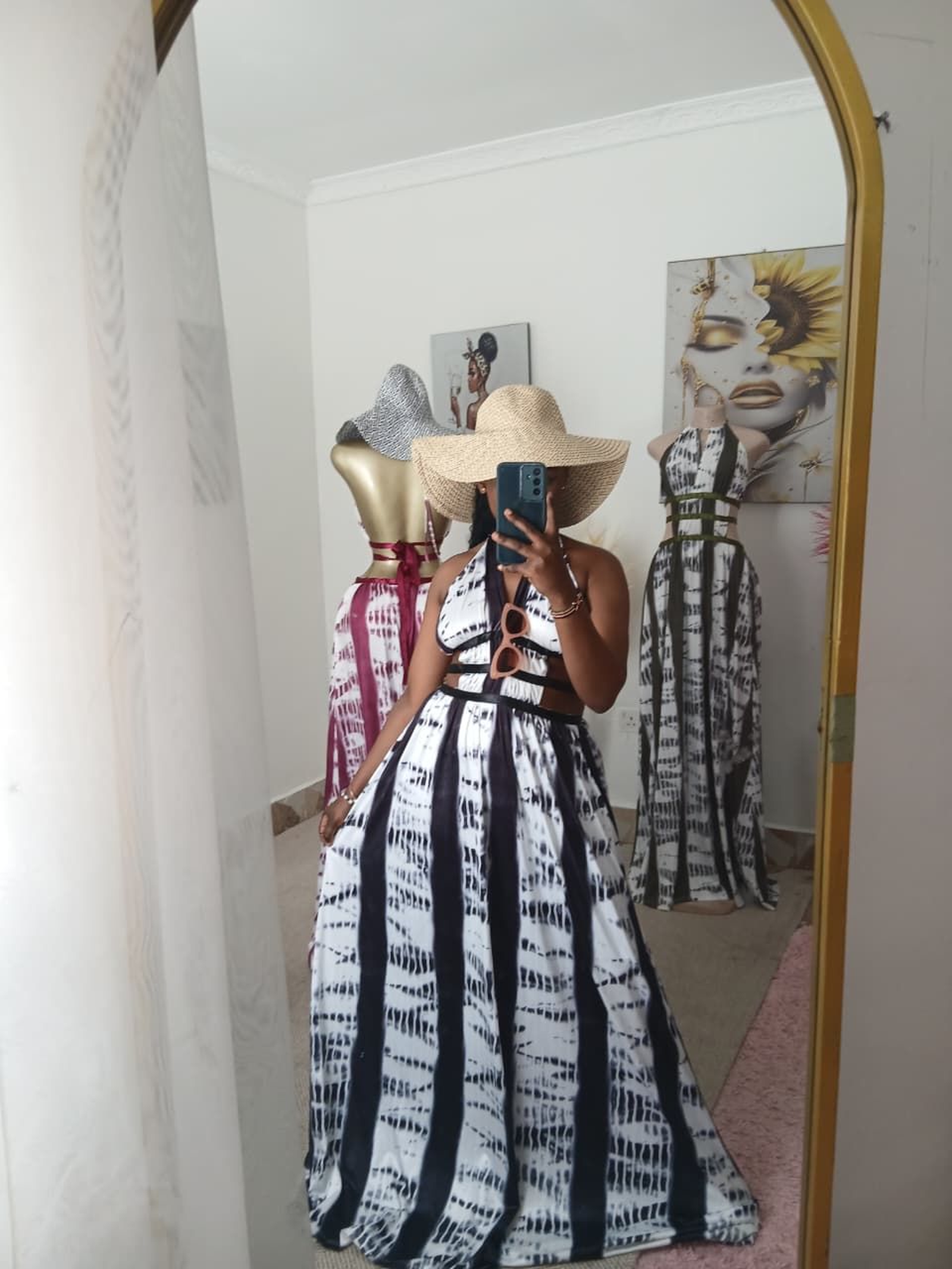 Halter-Neck Cut-Out Maxi Dress