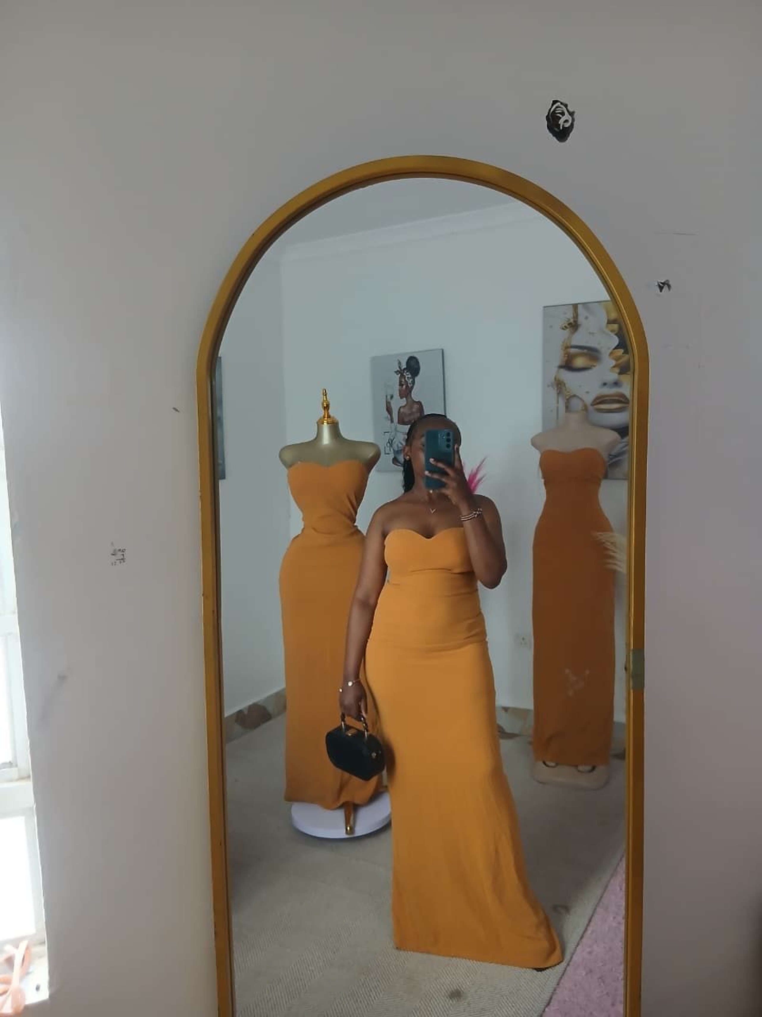 Sleek Off-Shoulder dress