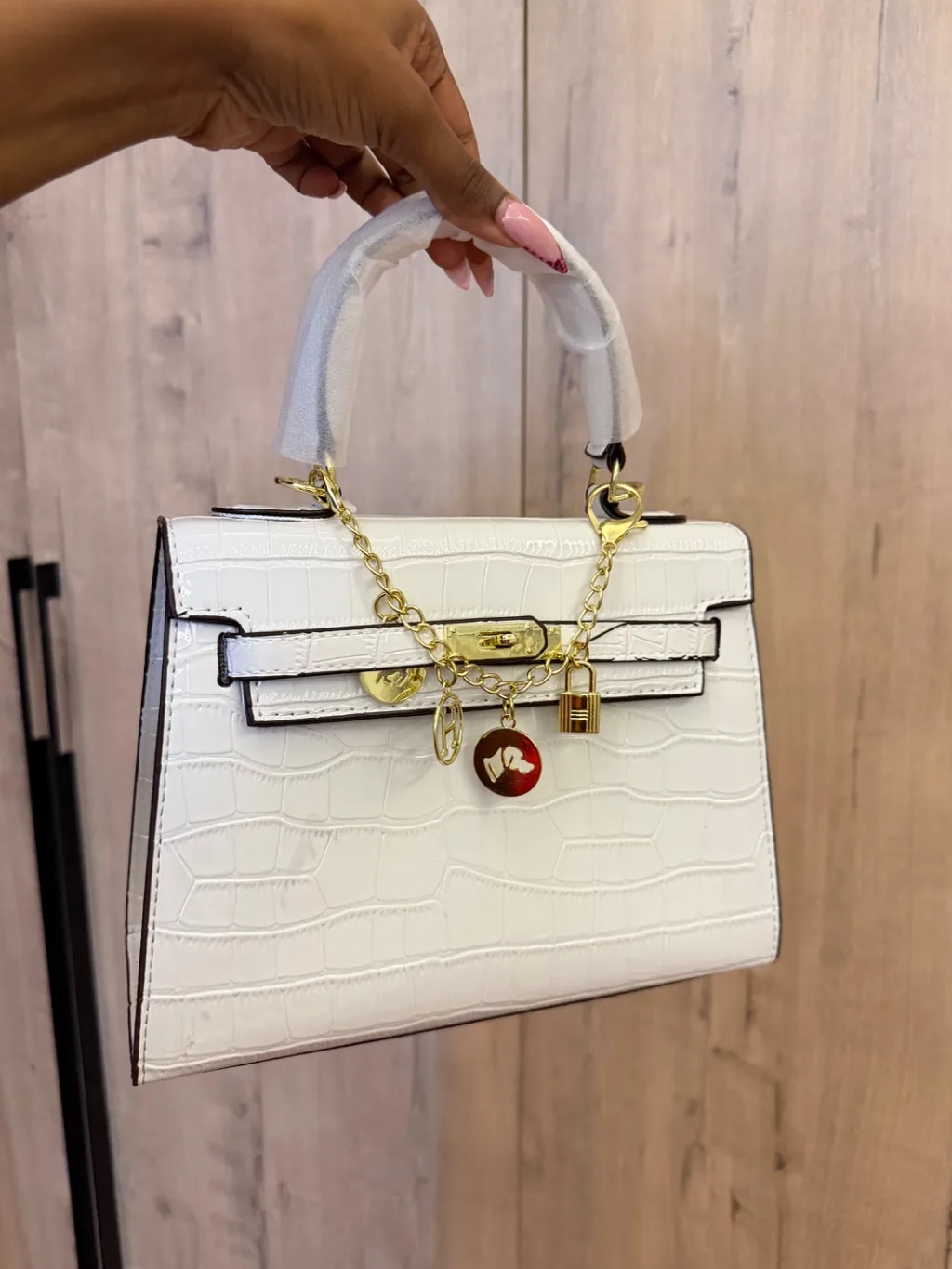 White hermes bag