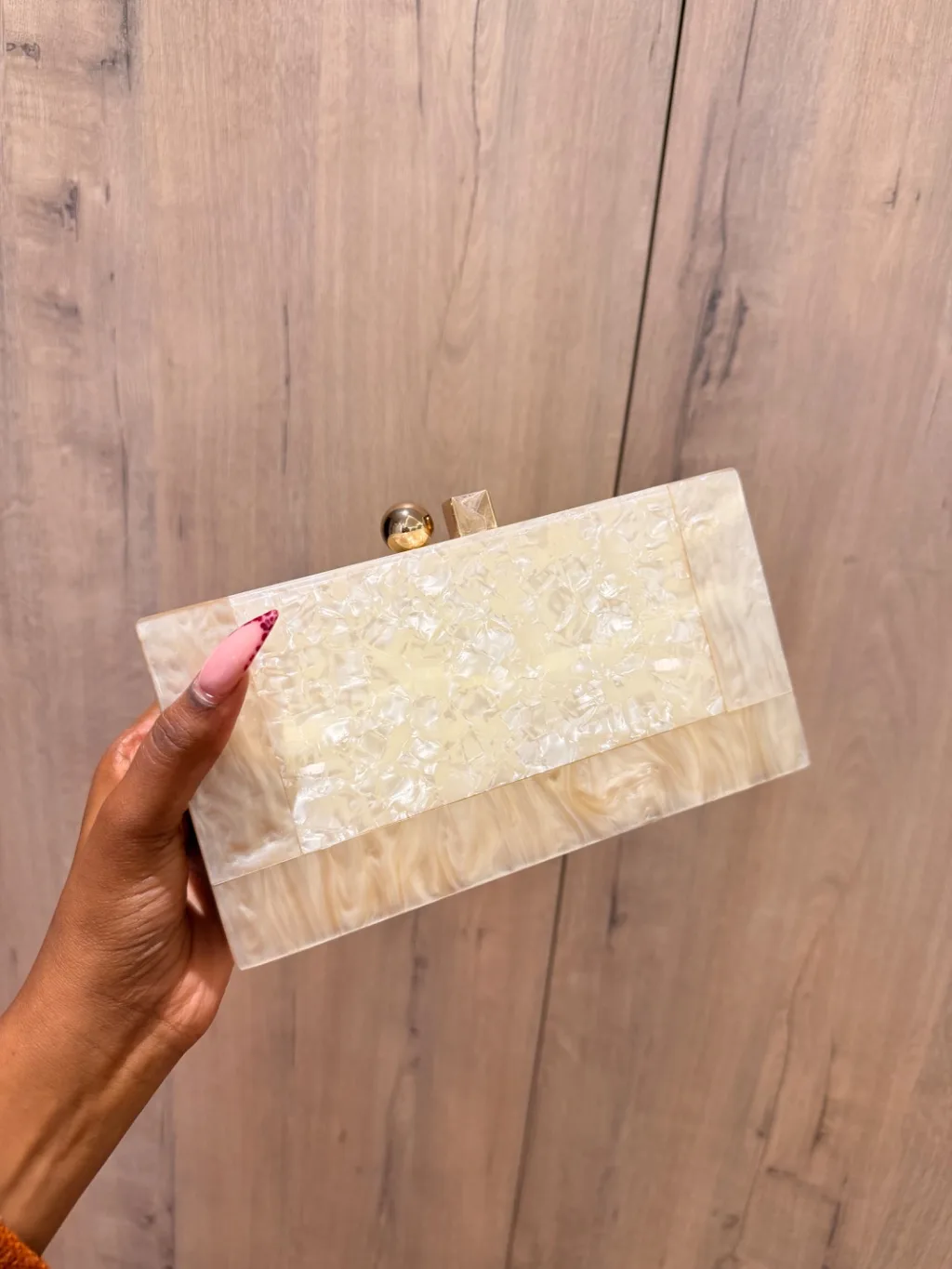 Acrylic Clutch - gold