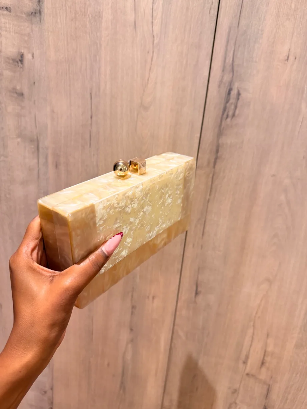 Acrylic Clutch - gold