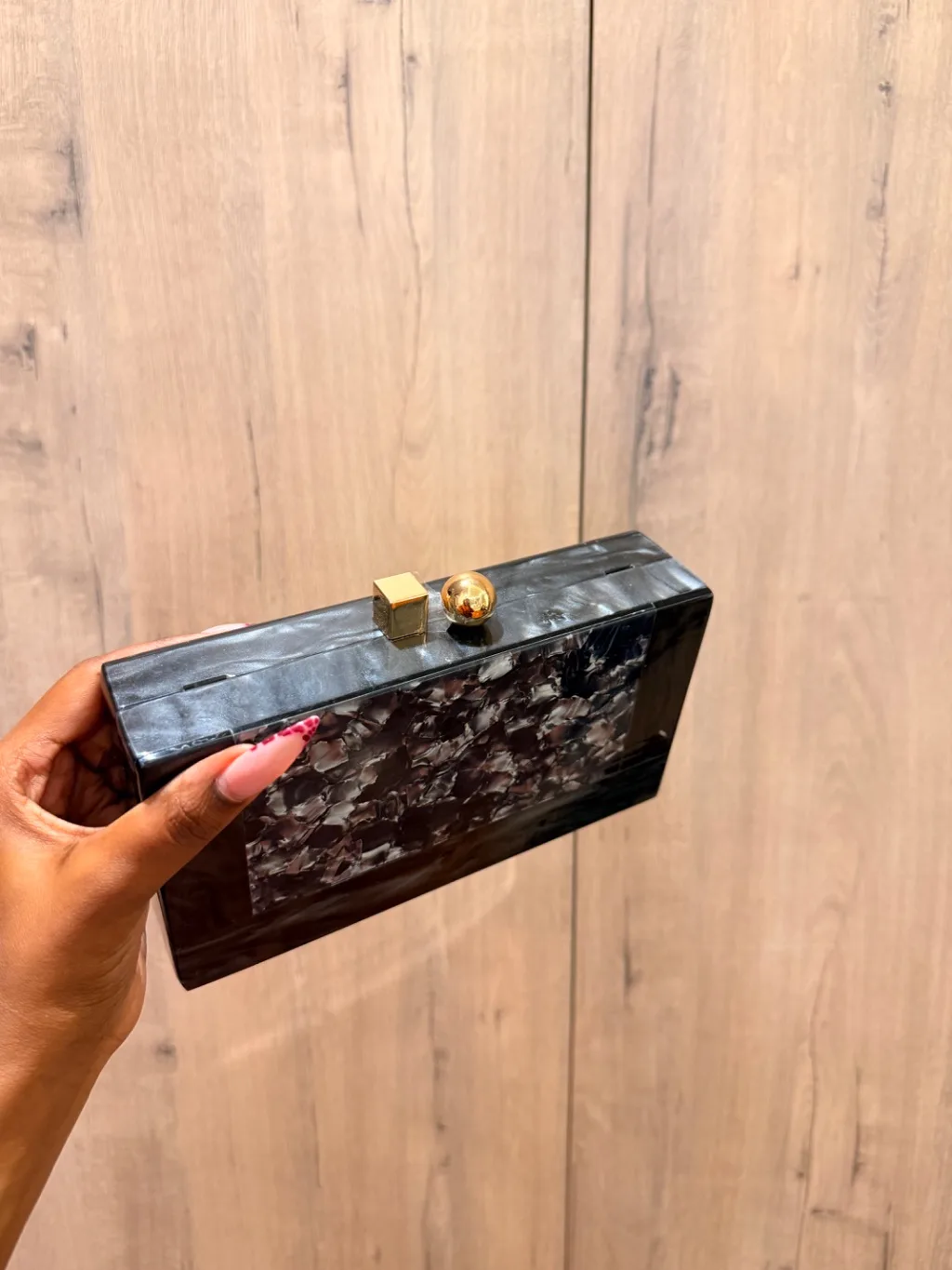 Acrylic clutch - black