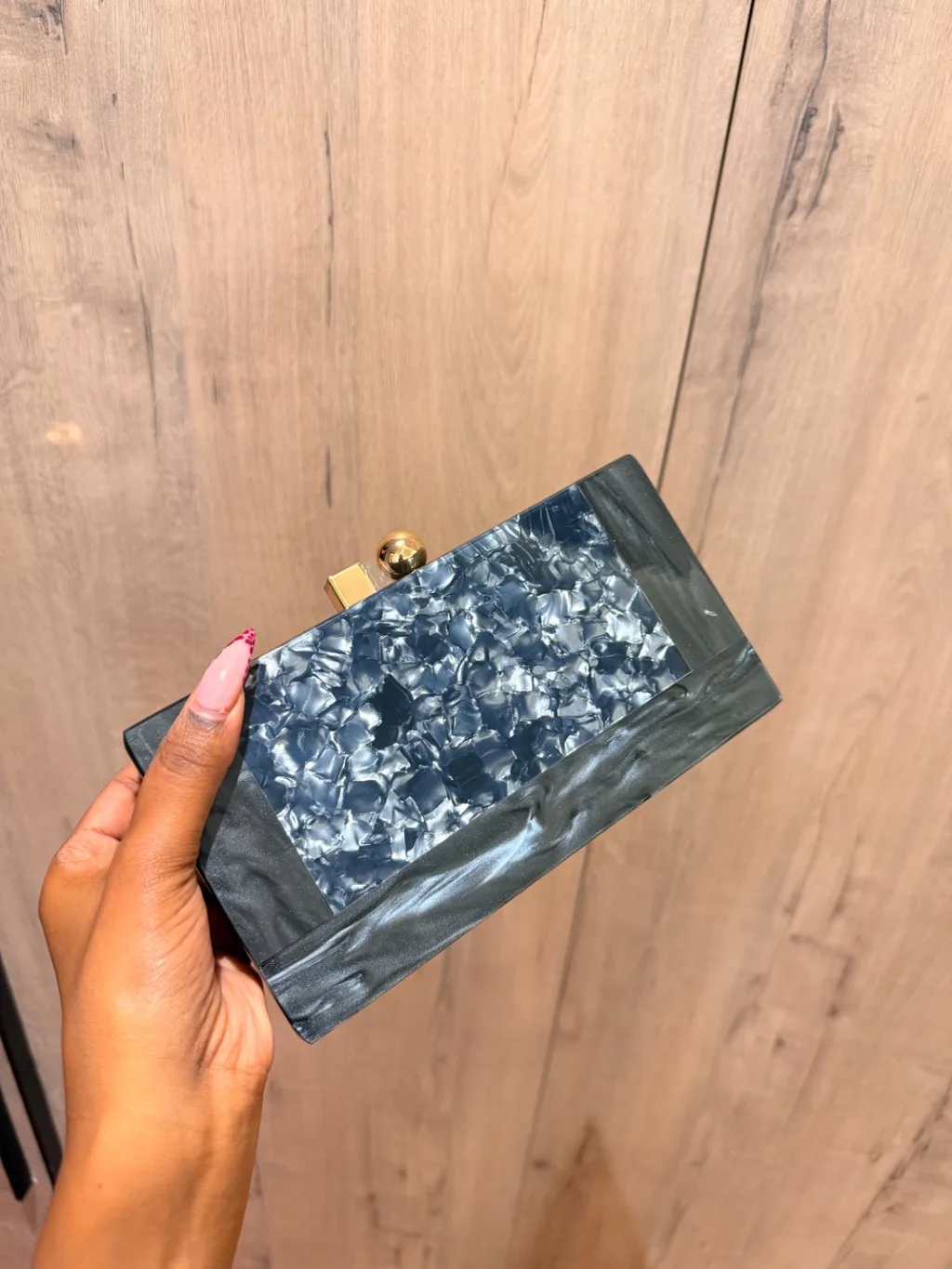 Acrylic clutch - black