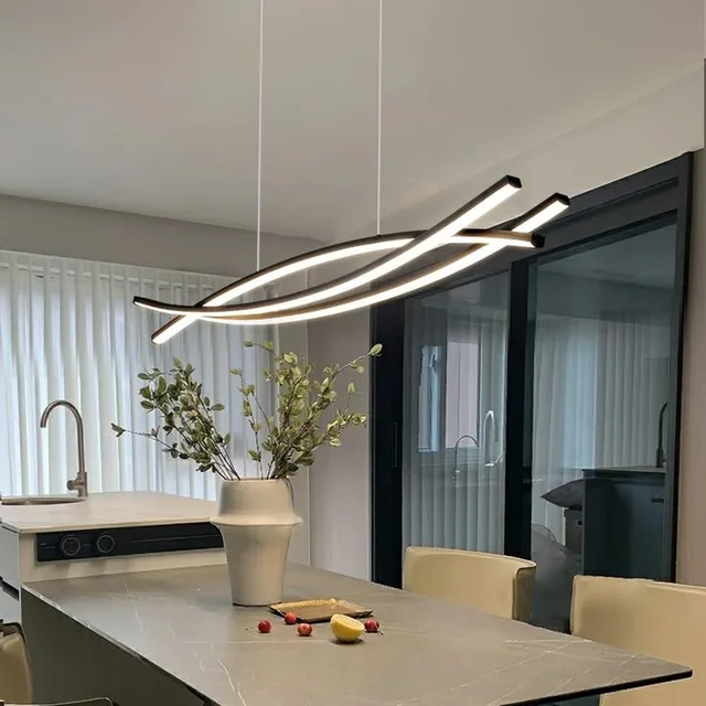 modern wave shaped led chanderlier