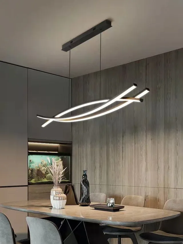 modern wave shaped led chanderlier
