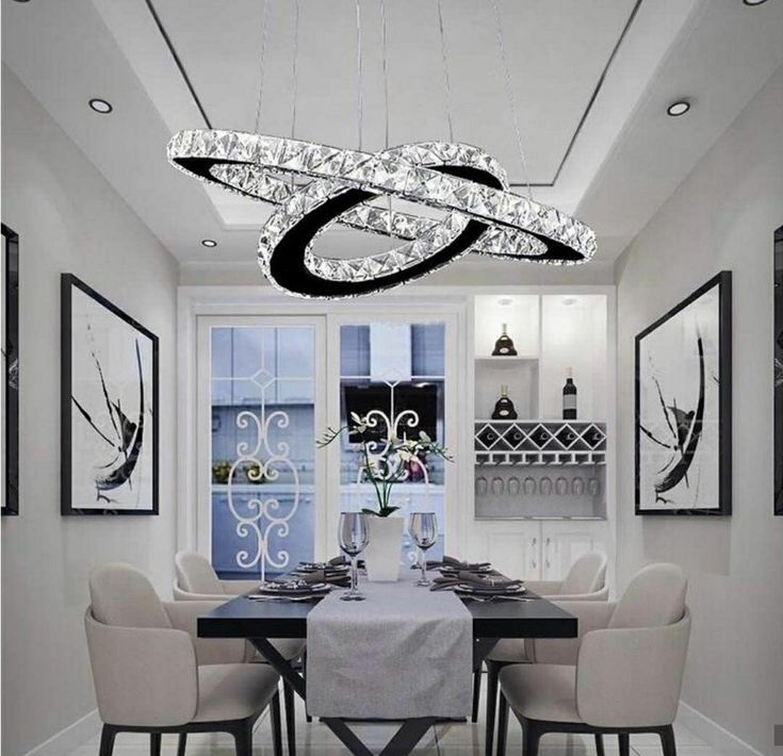 Celeste 12-Light Spiral Raindrop Chandelier