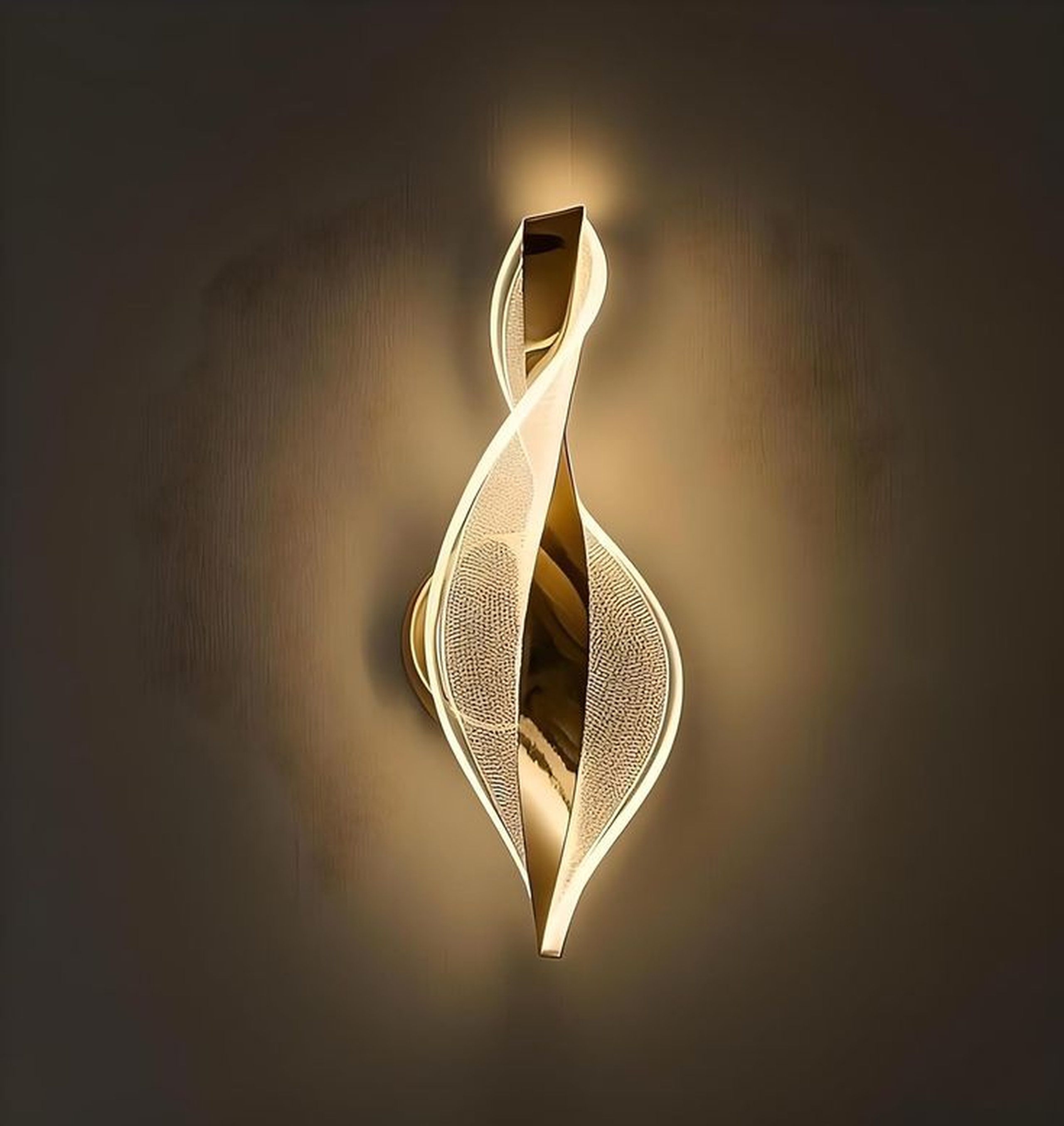 Gold Abstract Sculptural Light