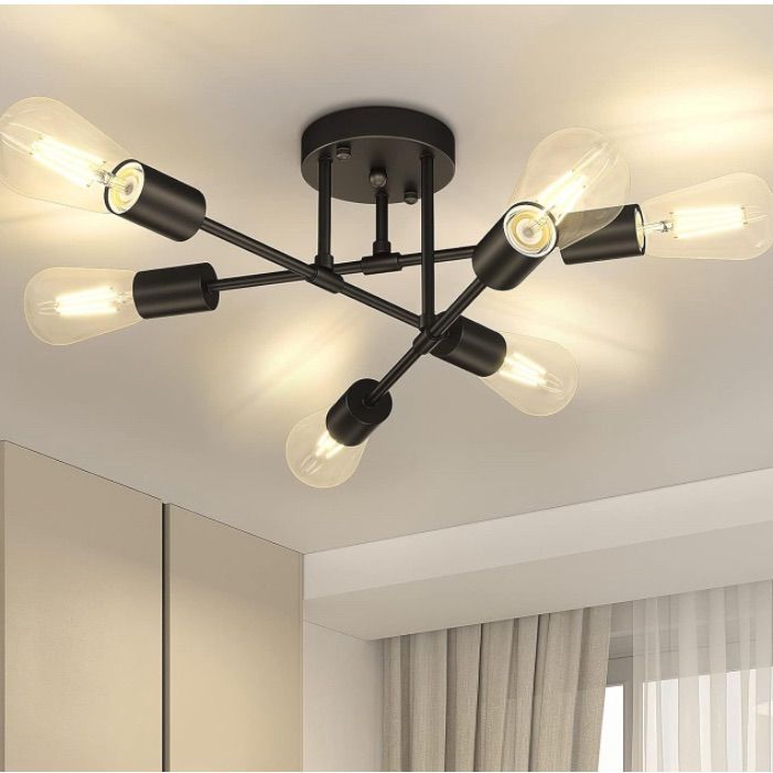 Modern Industrial Sputnik Ceiling Light