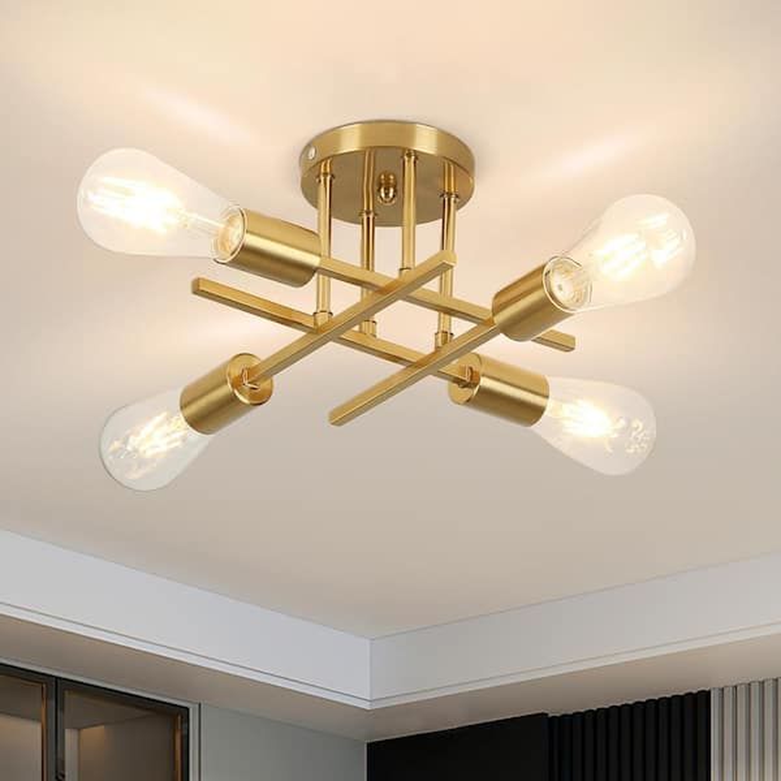 Modern Industrial Sputnik Ceiling Light