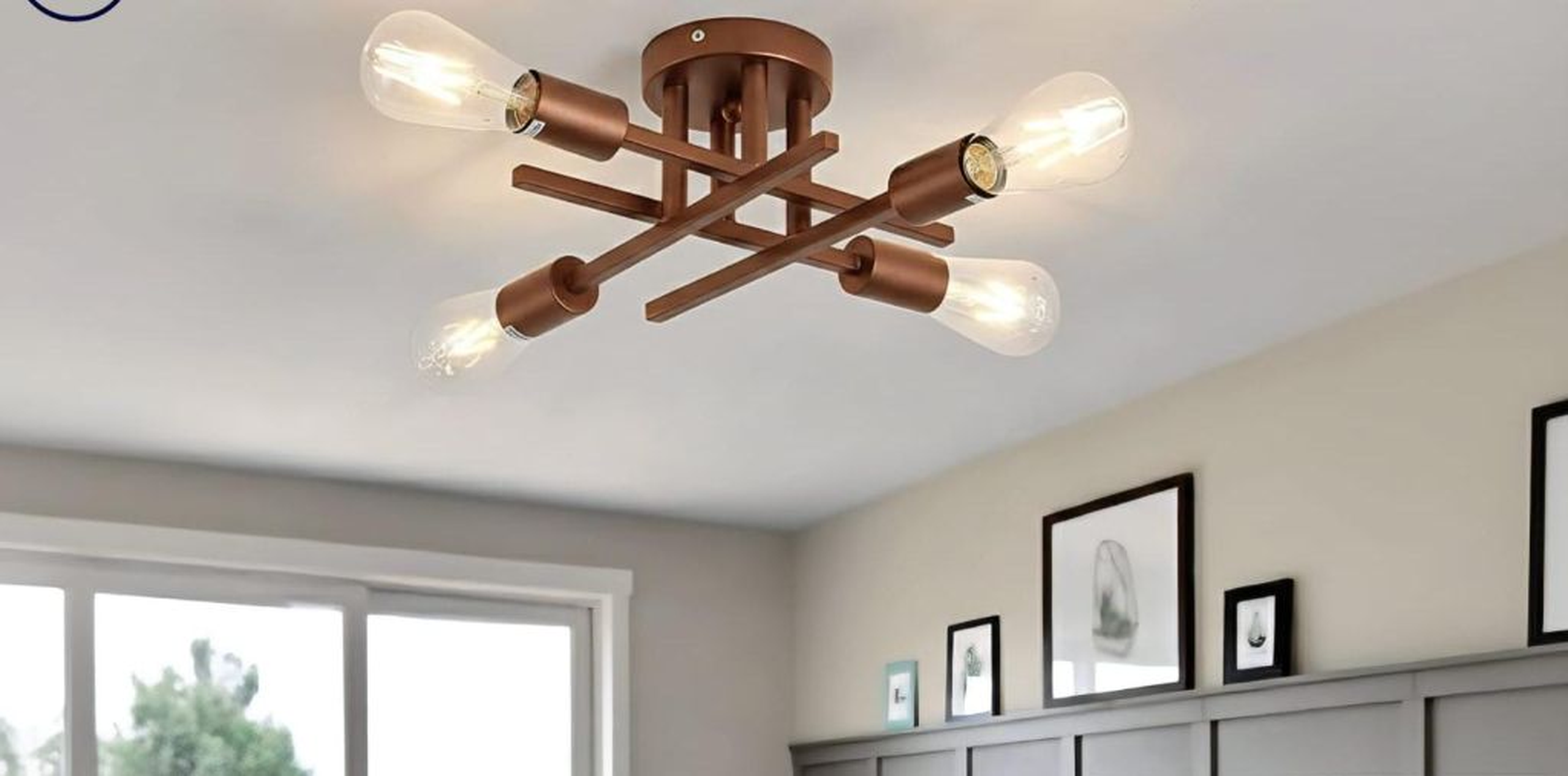 Modern Industrial Sputnik Ceiling Light
