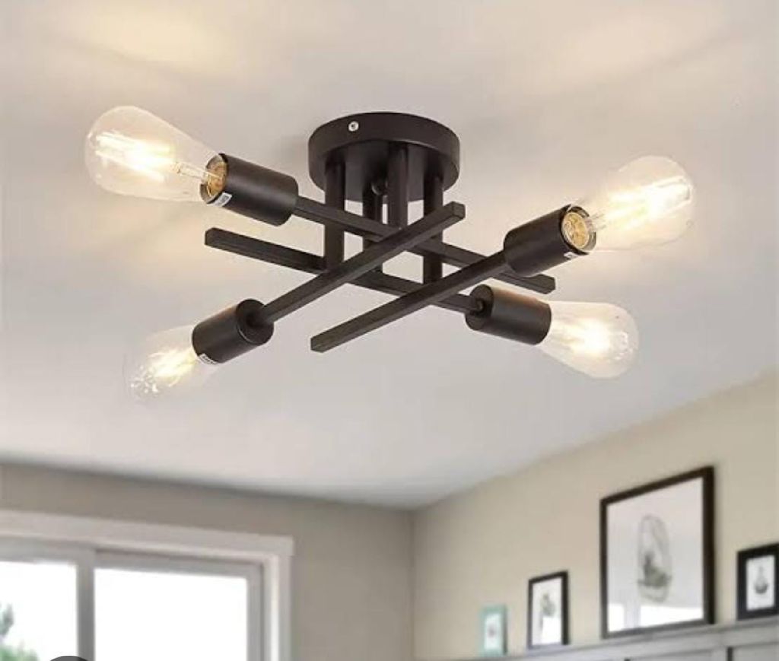 Modern Industrial Sputnik Ceiling Light