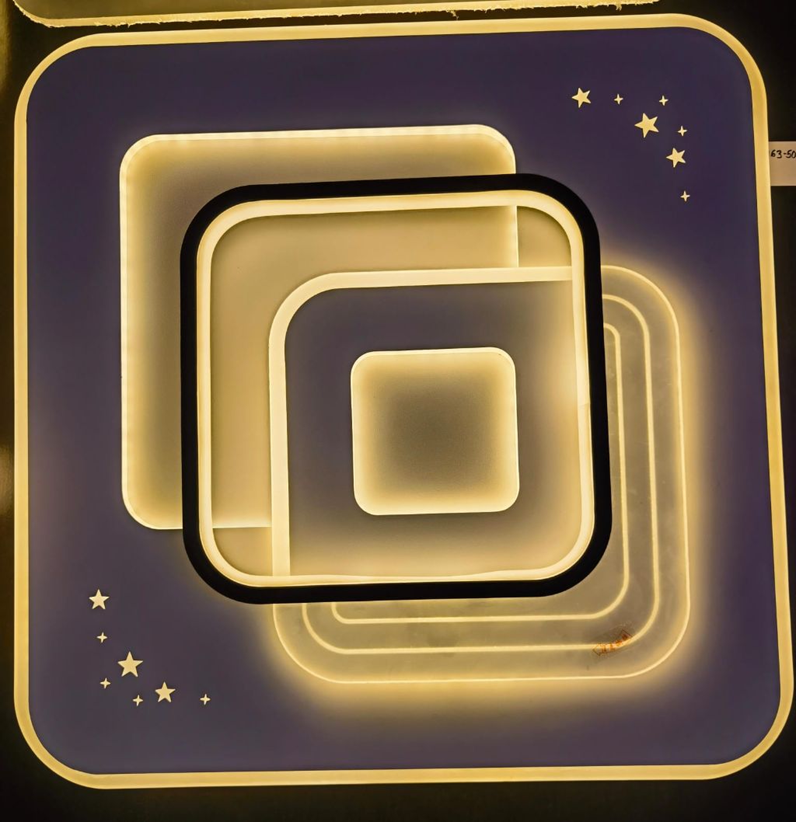 Geometric Galaxy Flush Mount