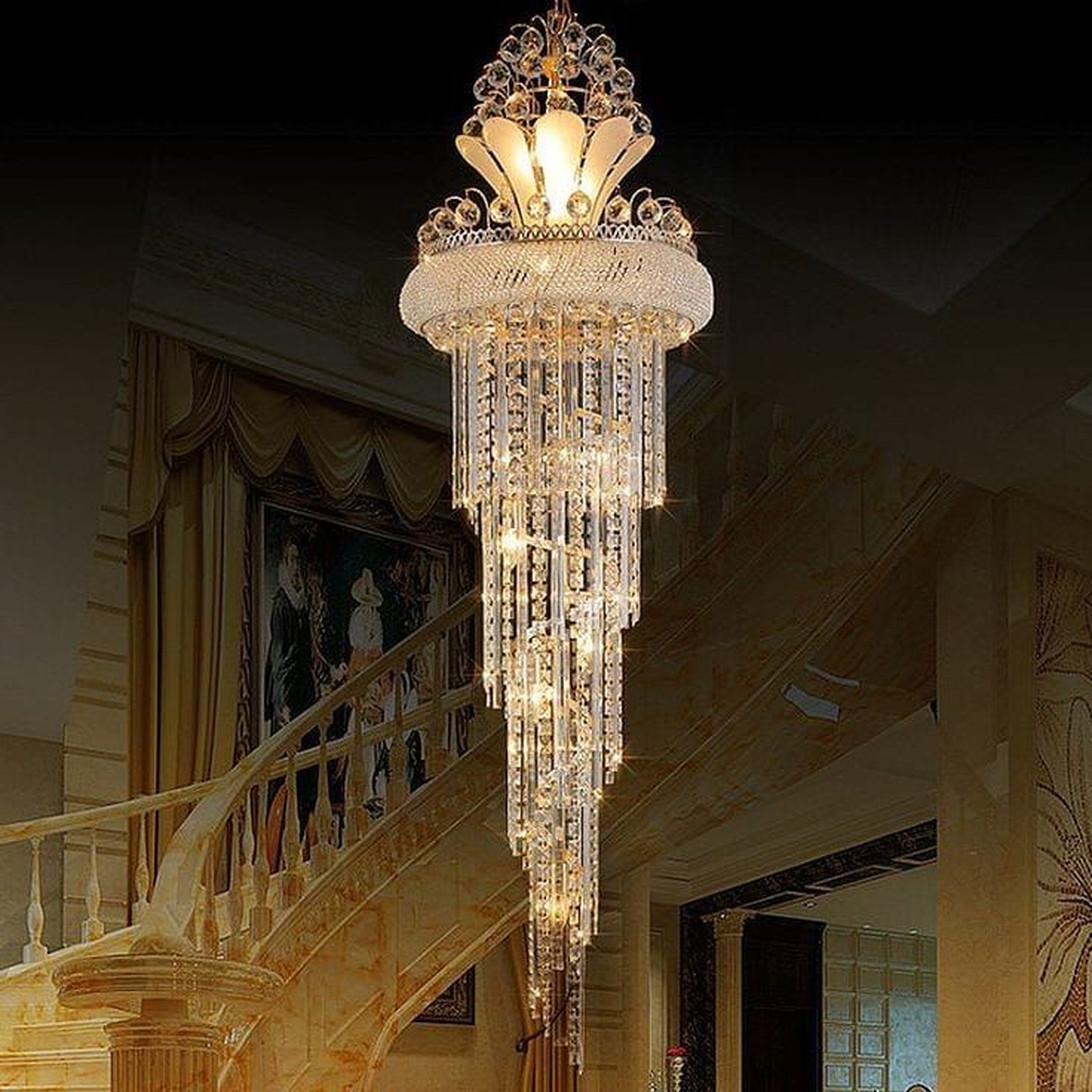 The Grand Crystal Cascade Chandelier