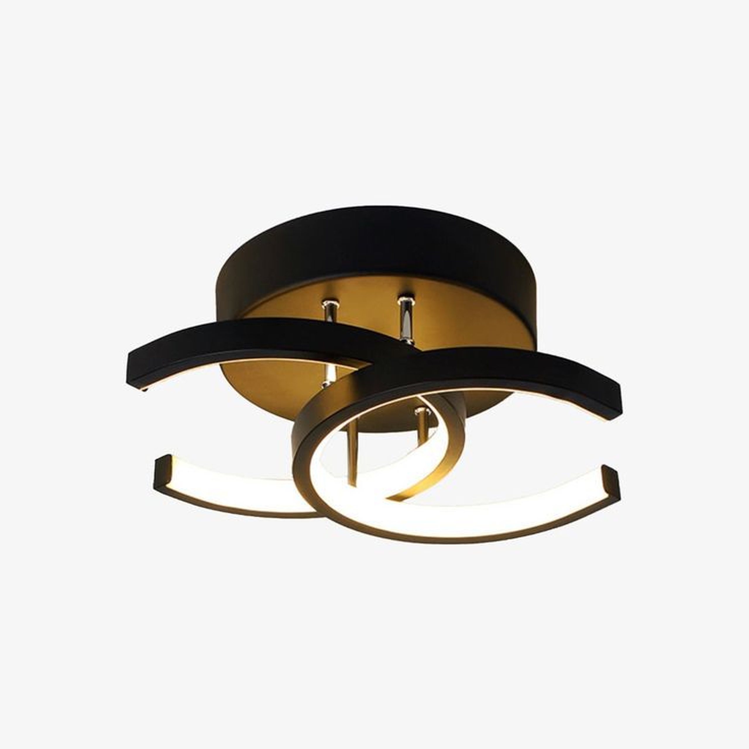 he Dual-Crescent Modern Flush Mount