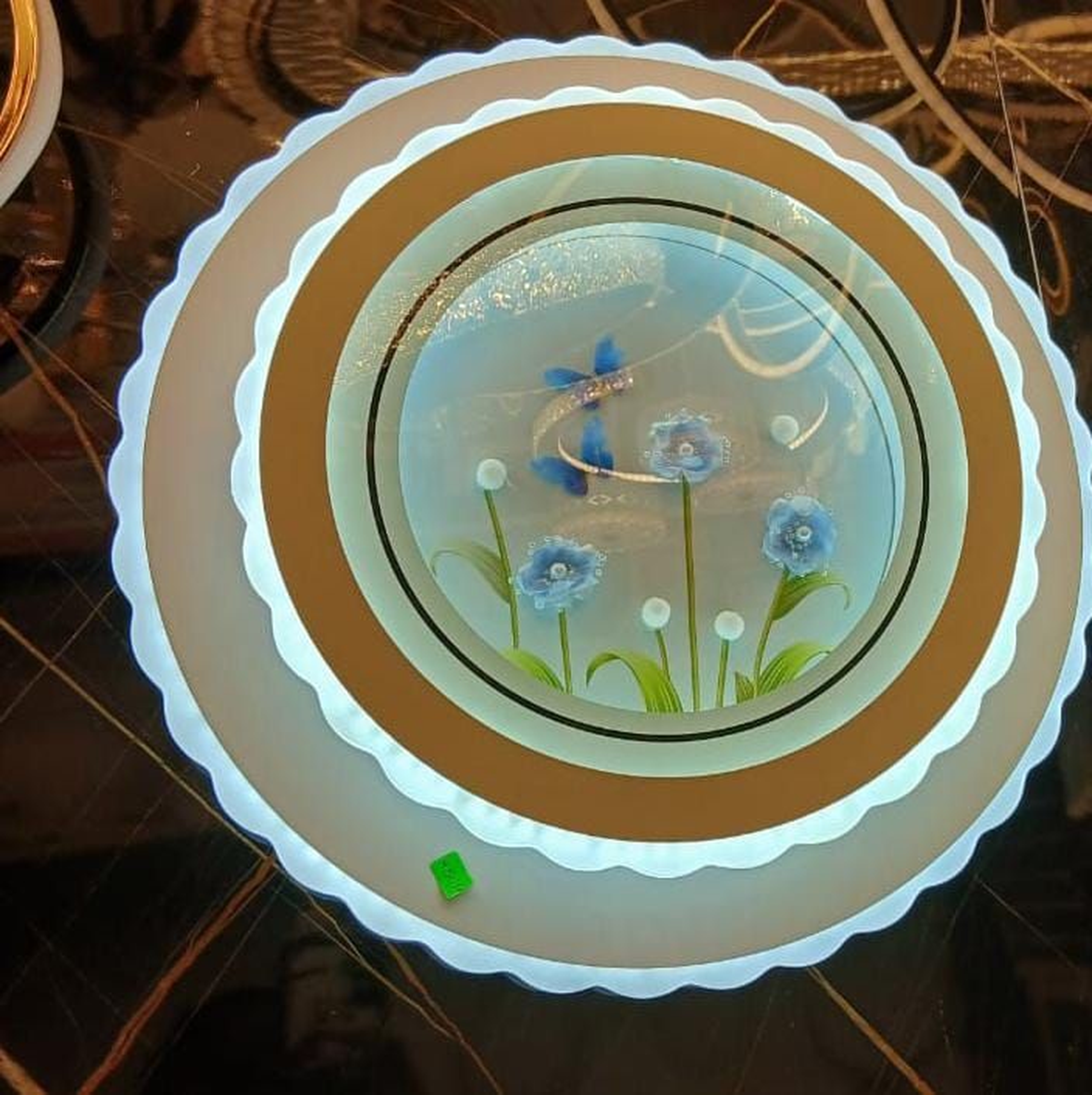 Title: The Enchanted Botanical Garden Flush Mount
