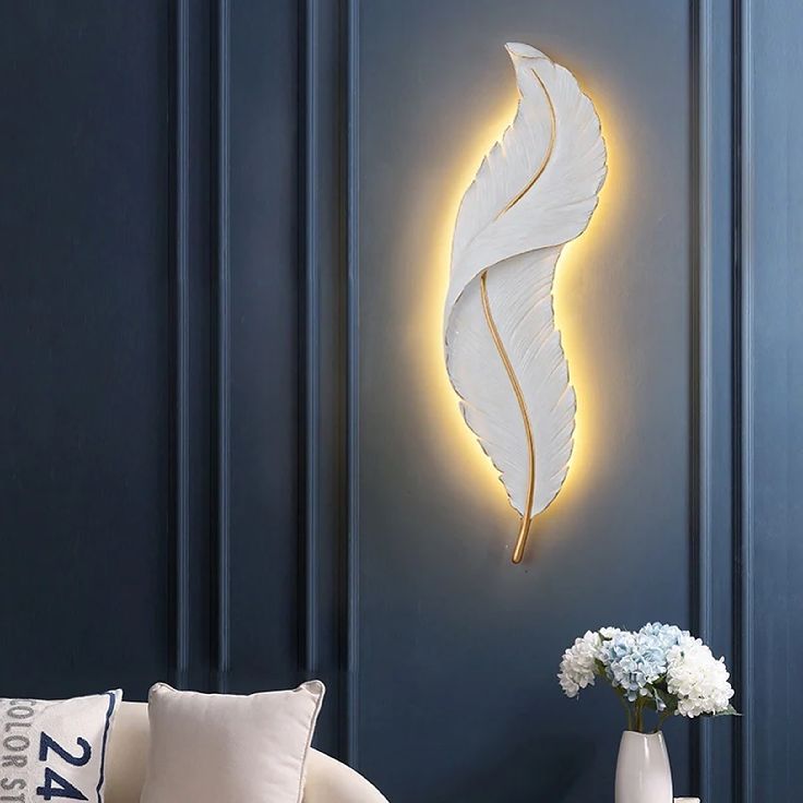 The Ethereal Plume Backlit wall lamp