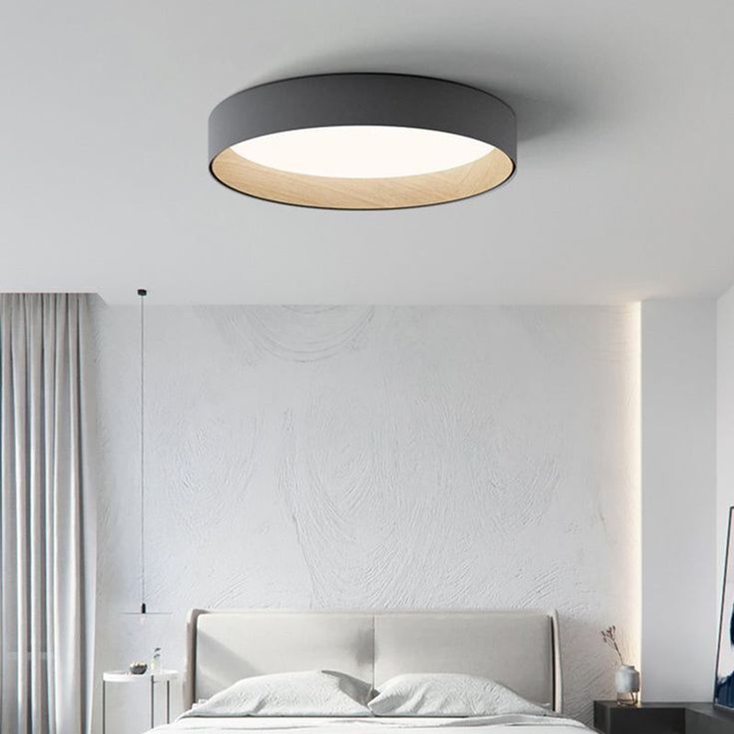 The Nordic Drum Silhouette Flush Mount