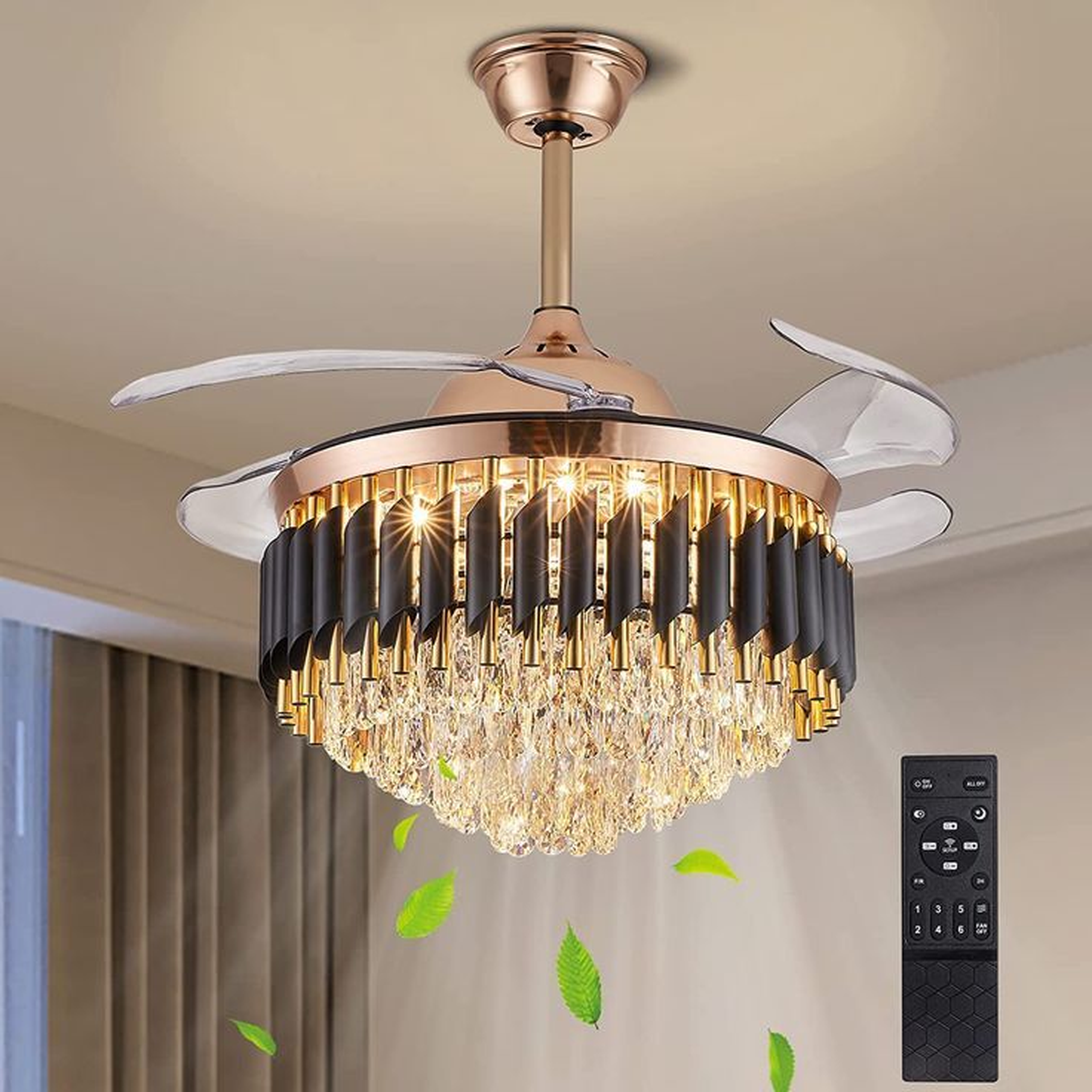 Title: The Art-Deco Crystal Chandelier