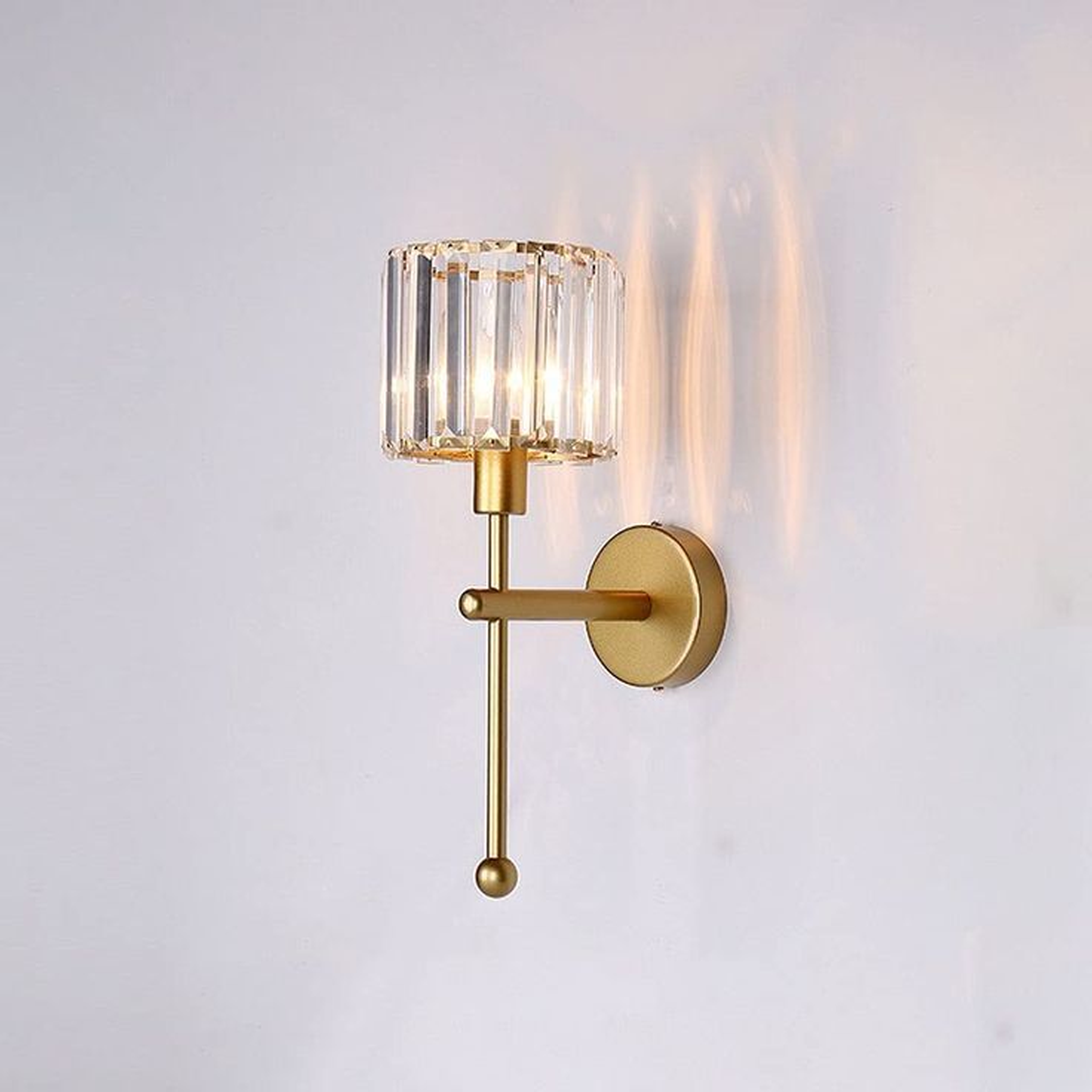 Modern Crystal Cylinder Wall Lamp
