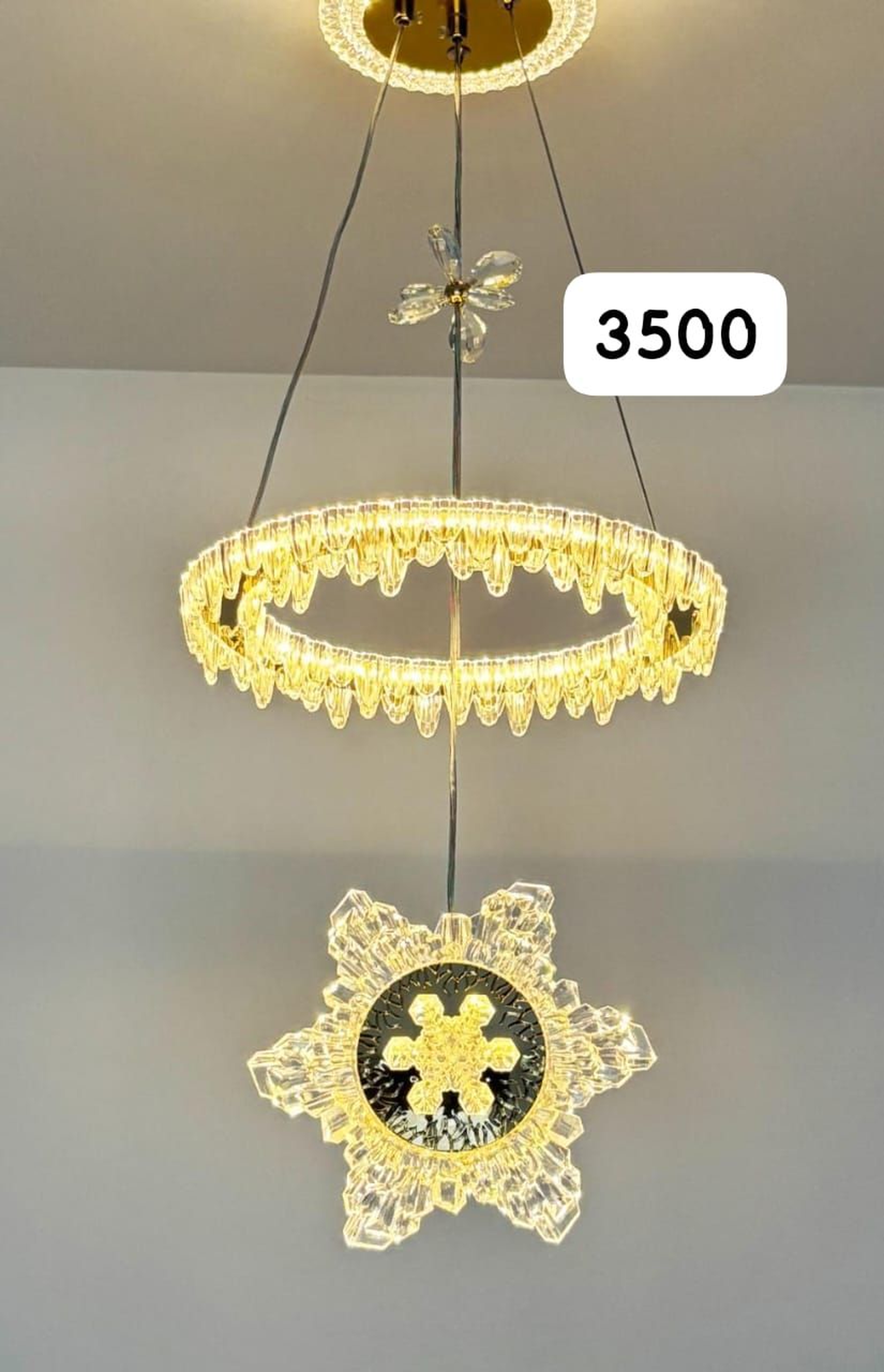 The Helical Crystal Spire Chandelier