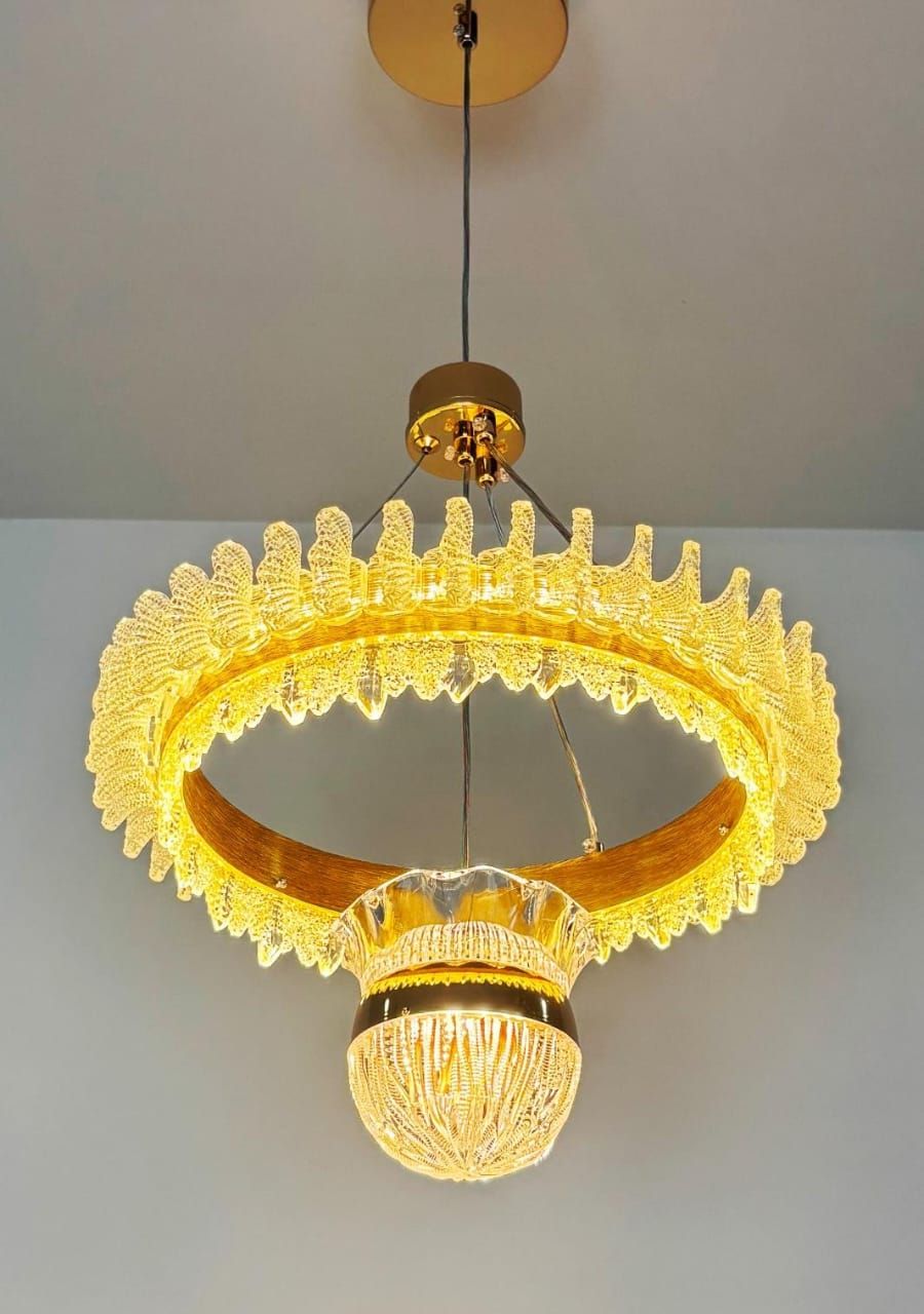 The Helical Crystal Spire Chandelier