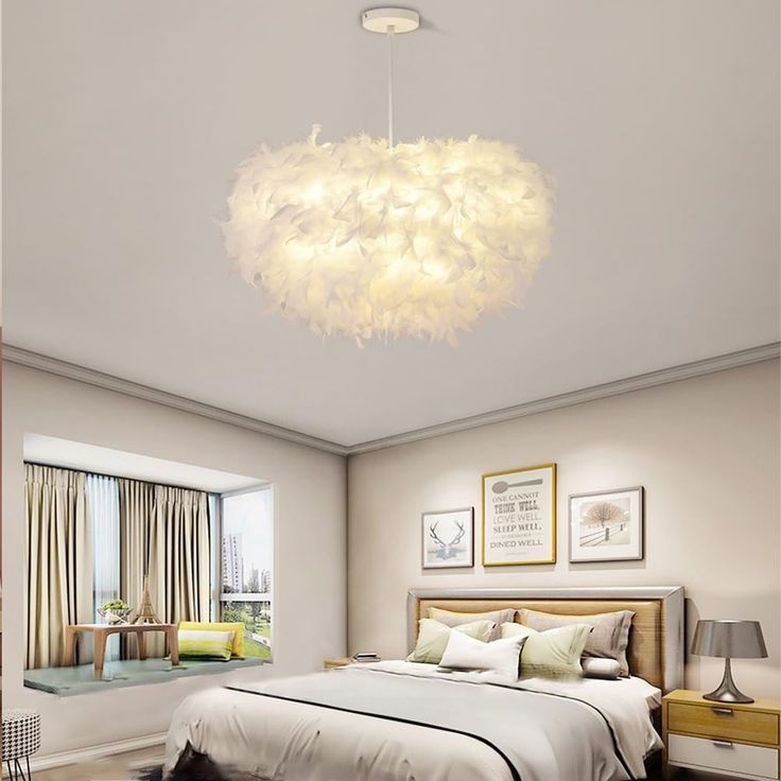 Architectural Tiered Ribbon Pendant Light with Geometric Silhouette