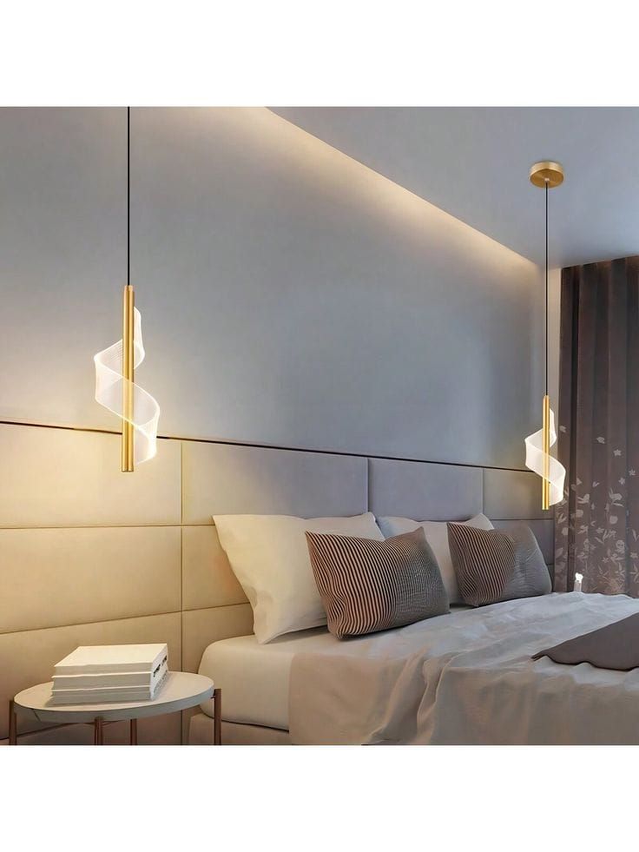 Contemporary Floating Pendant with Slim Frame