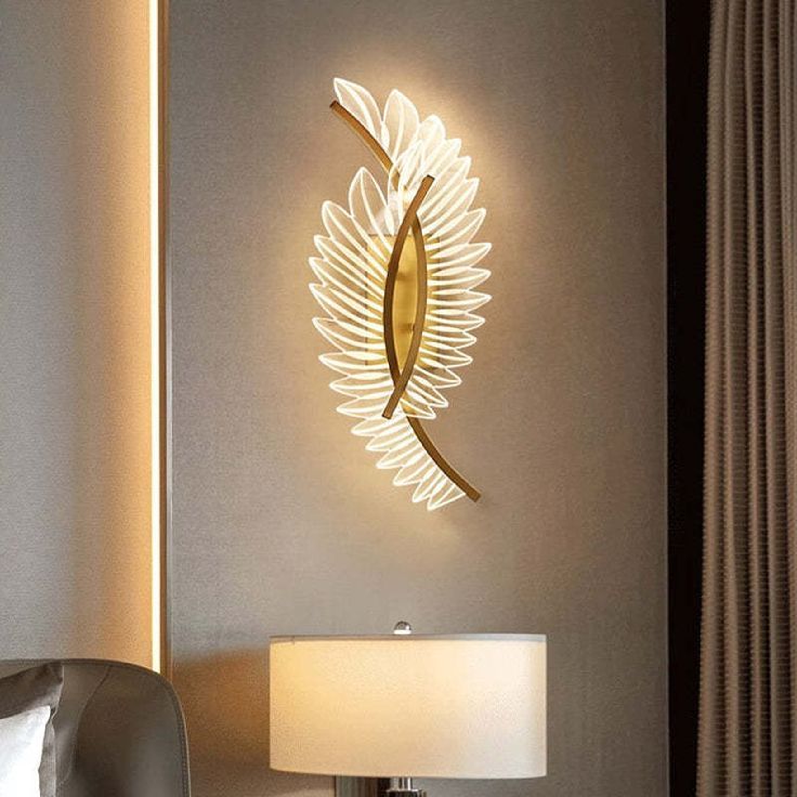 Botanical-Inspired LED Wall Light
