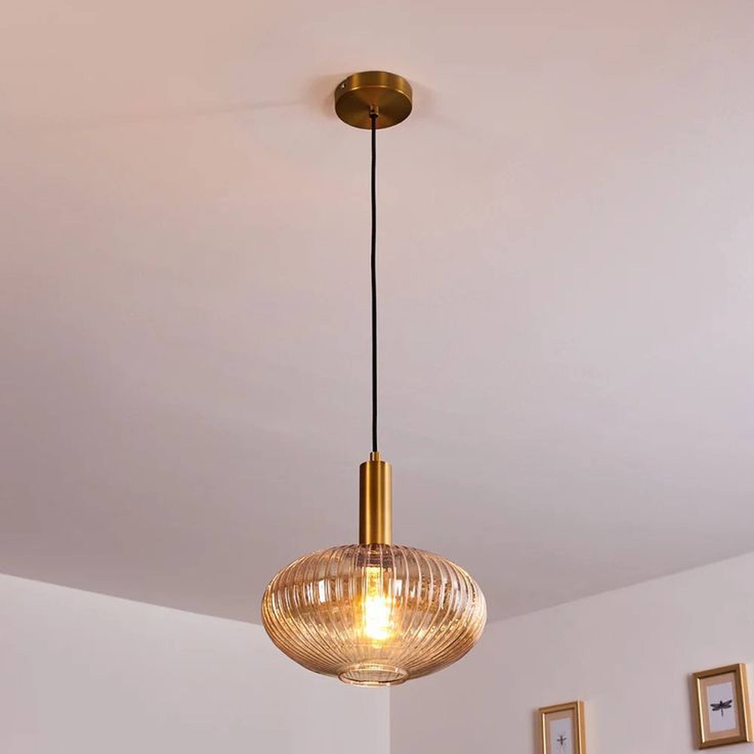 Mid-Century Modern Glass Pendant