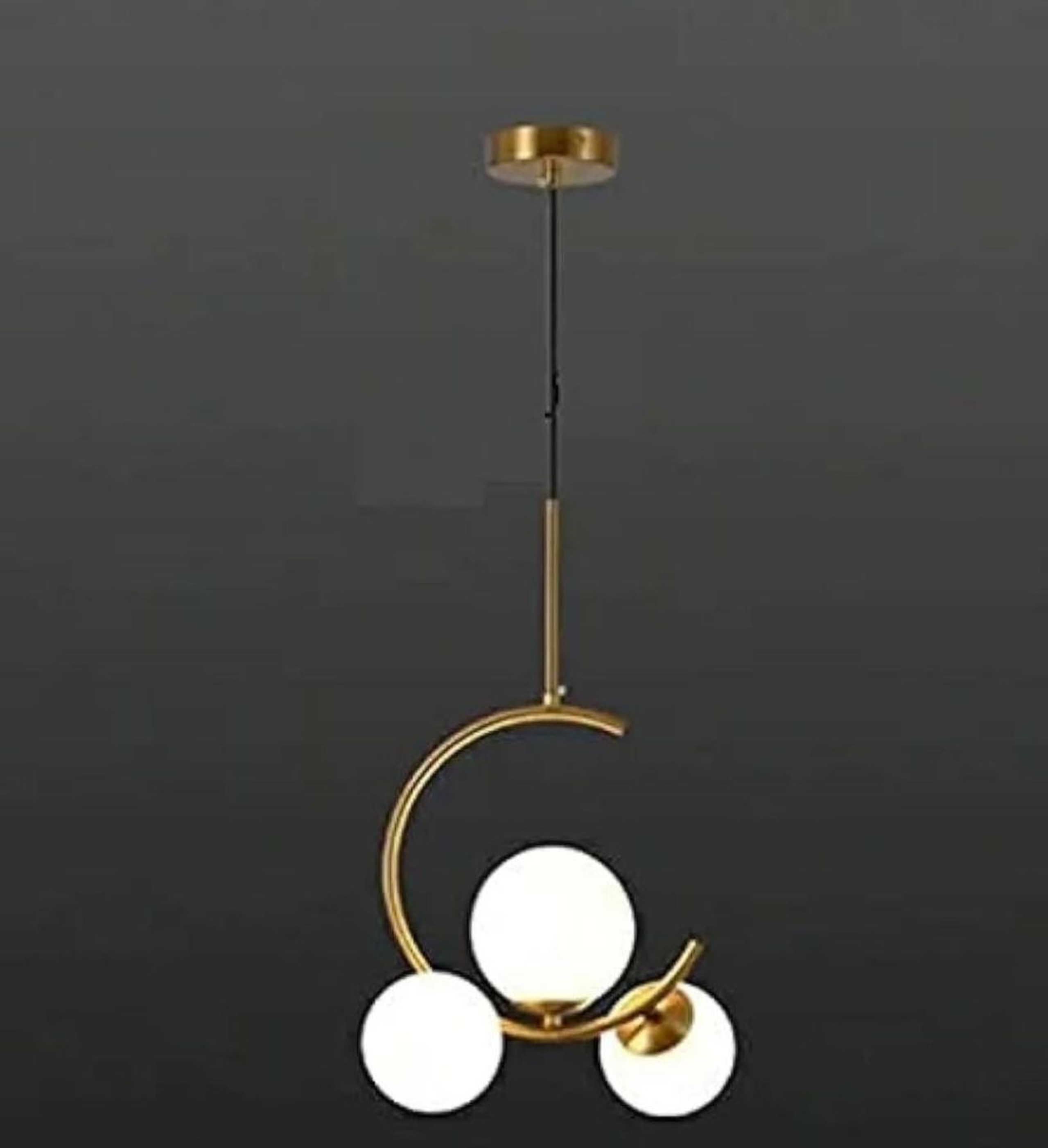 Modern Asymmetrical Triple-Globe Pendant