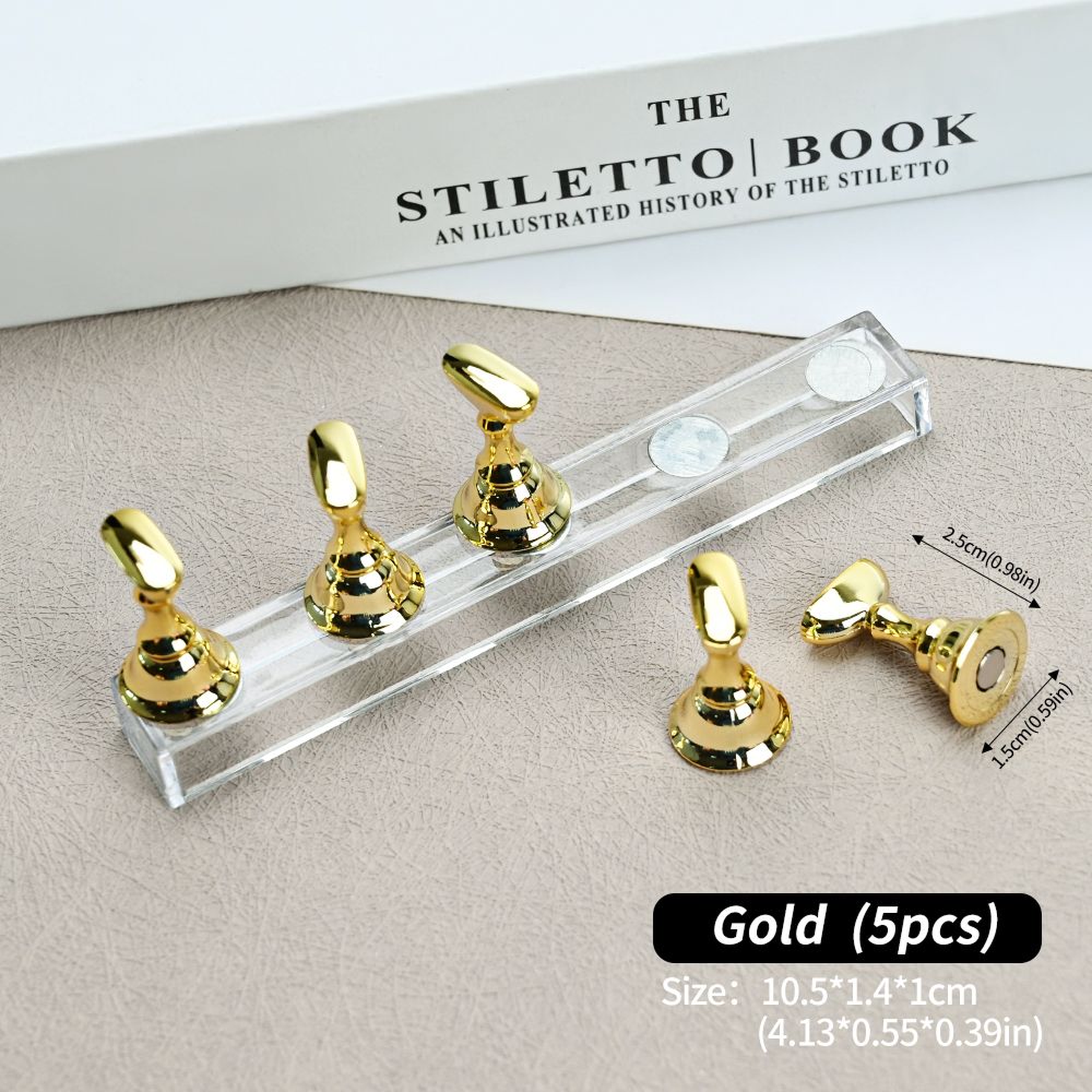 Magnetic Acrylic base nail stand