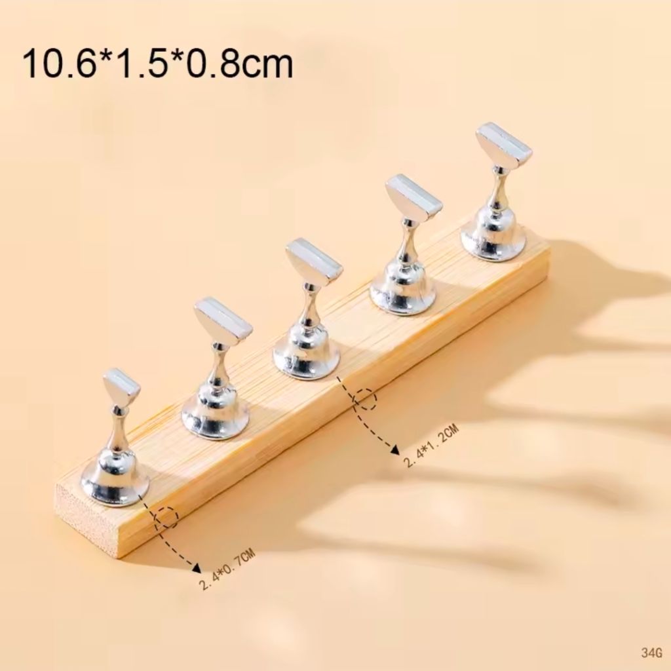 Wooden base Magnetic nails stand