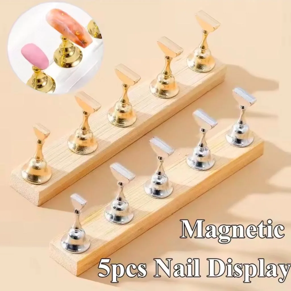 Wooden base Magnetic nails stand