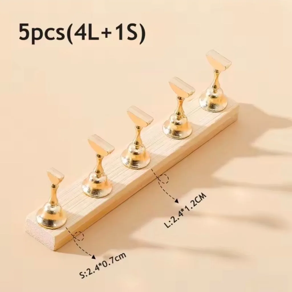 Wooden base Magnetic nails stand