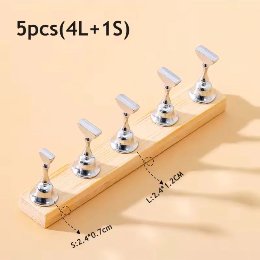 Wooden base Magnetic nails stand