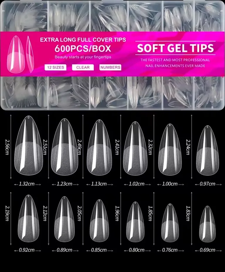 Medium Almond Soft gel tips