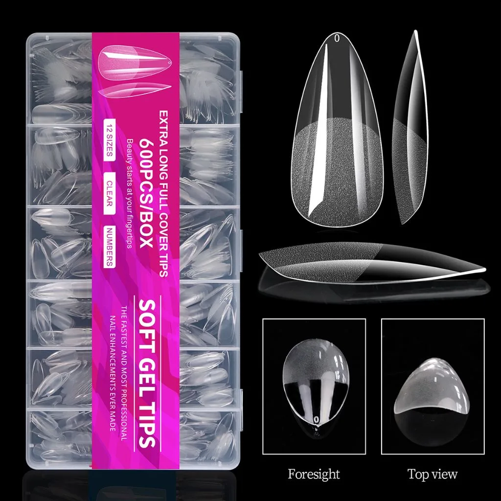 Medium Almond Soft gel tips