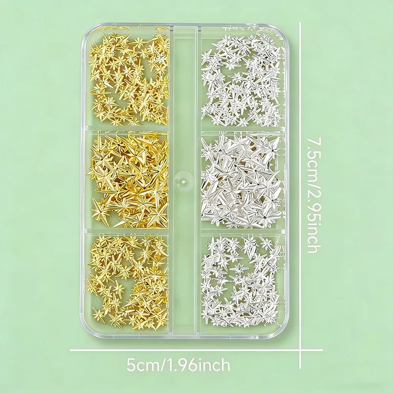 Mixed mini star nail decoration