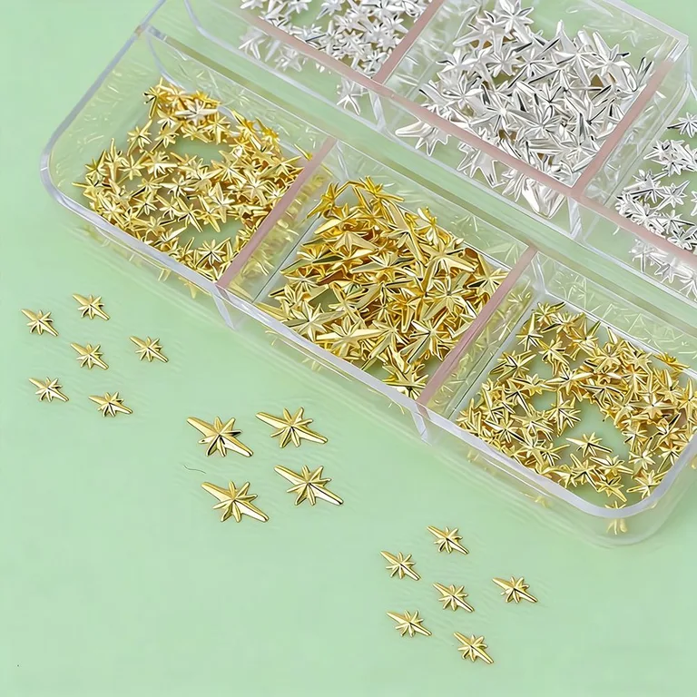 Mixed mini star nail decoration