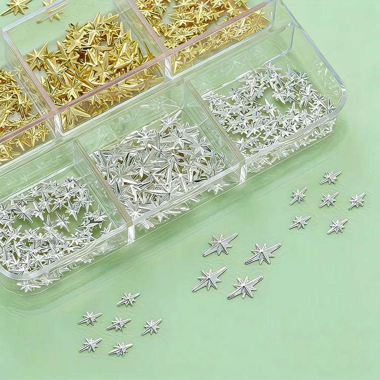 Mixed mini star nail decoration