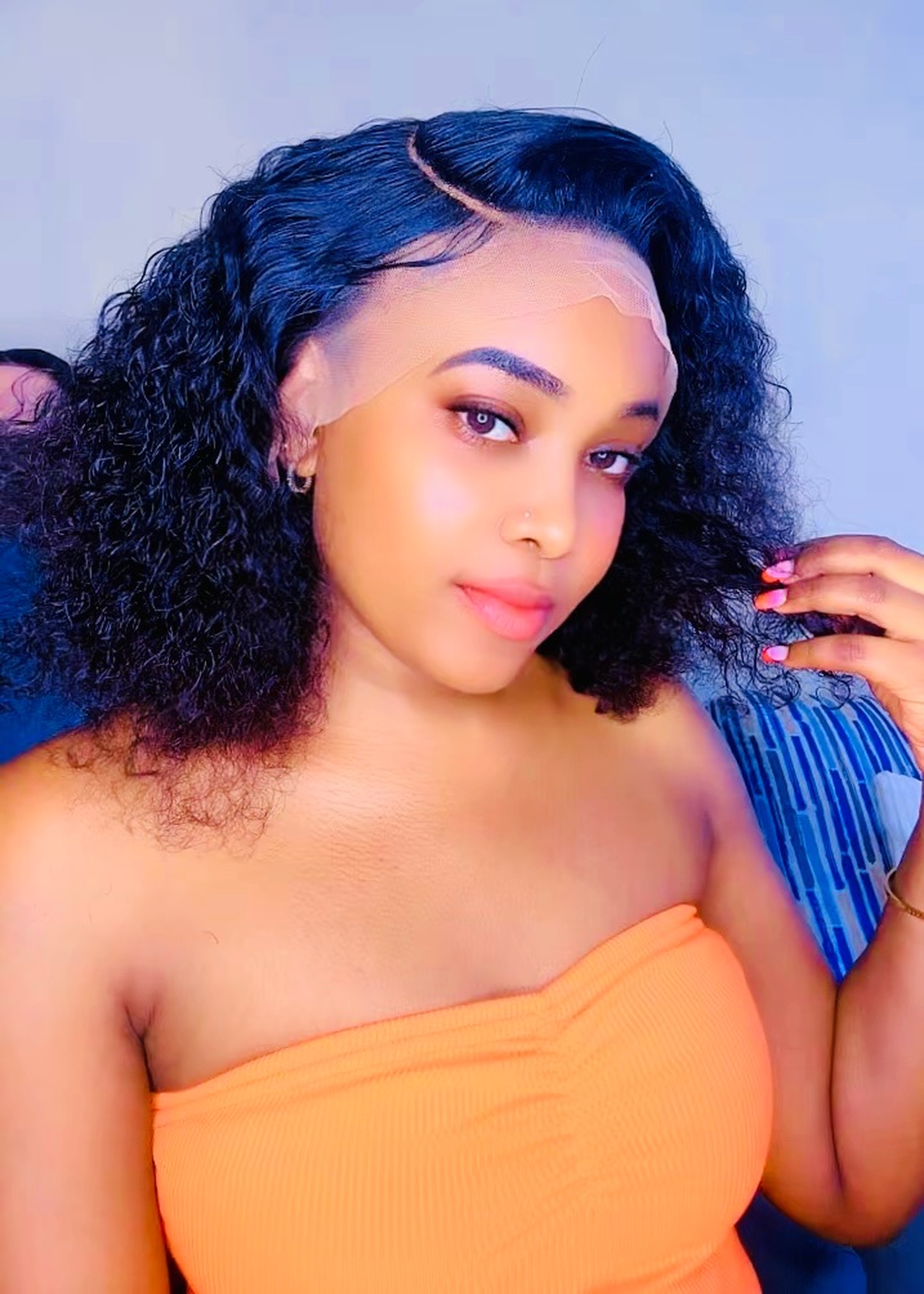 12 inches water curl 13 by 4 frontal