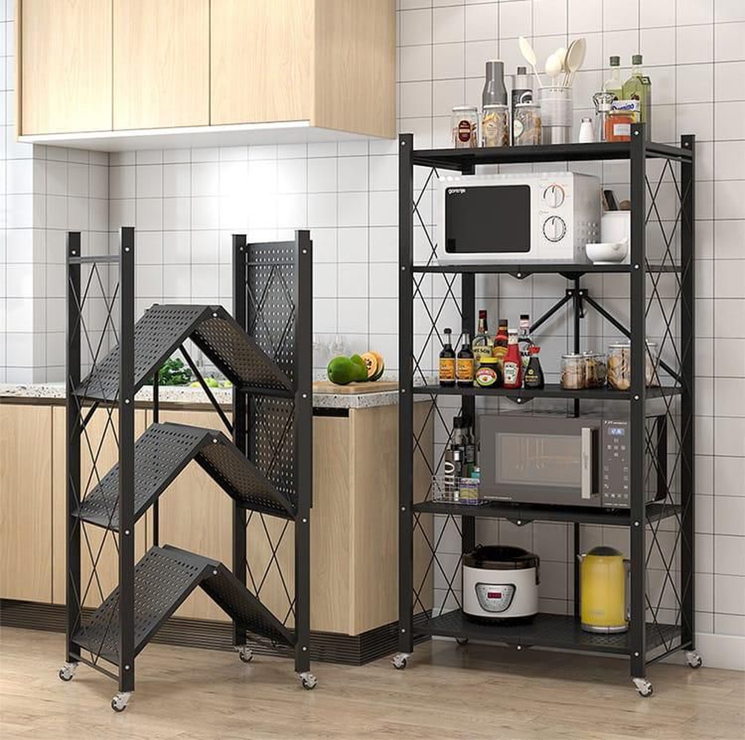 Foldable kitchen rack
