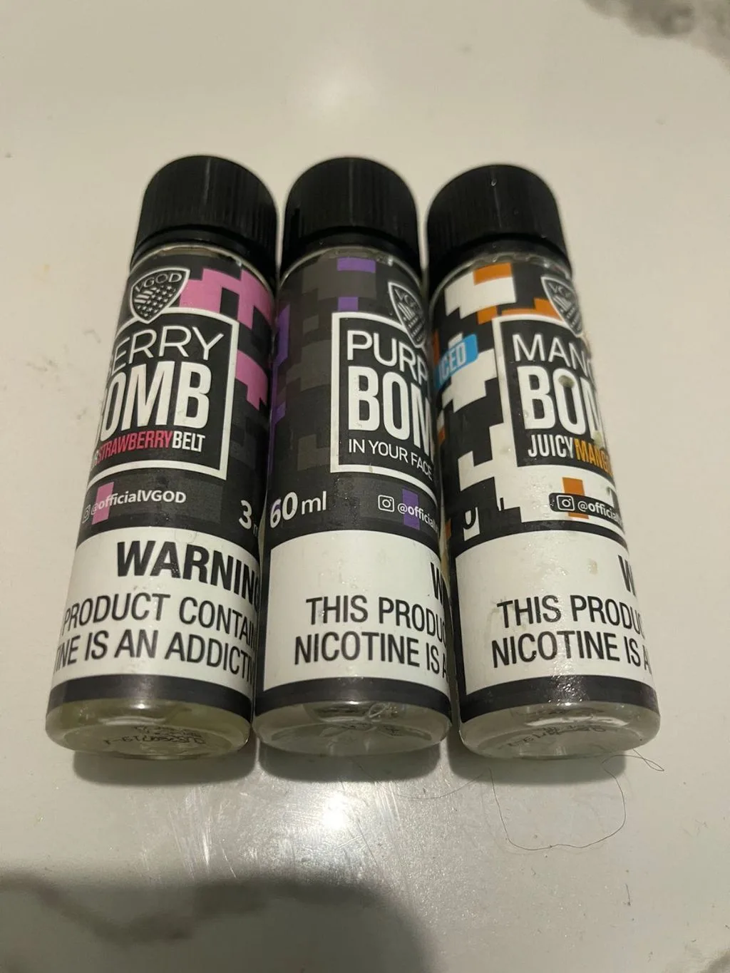 bomb 60ml liquid 3mg&50mg