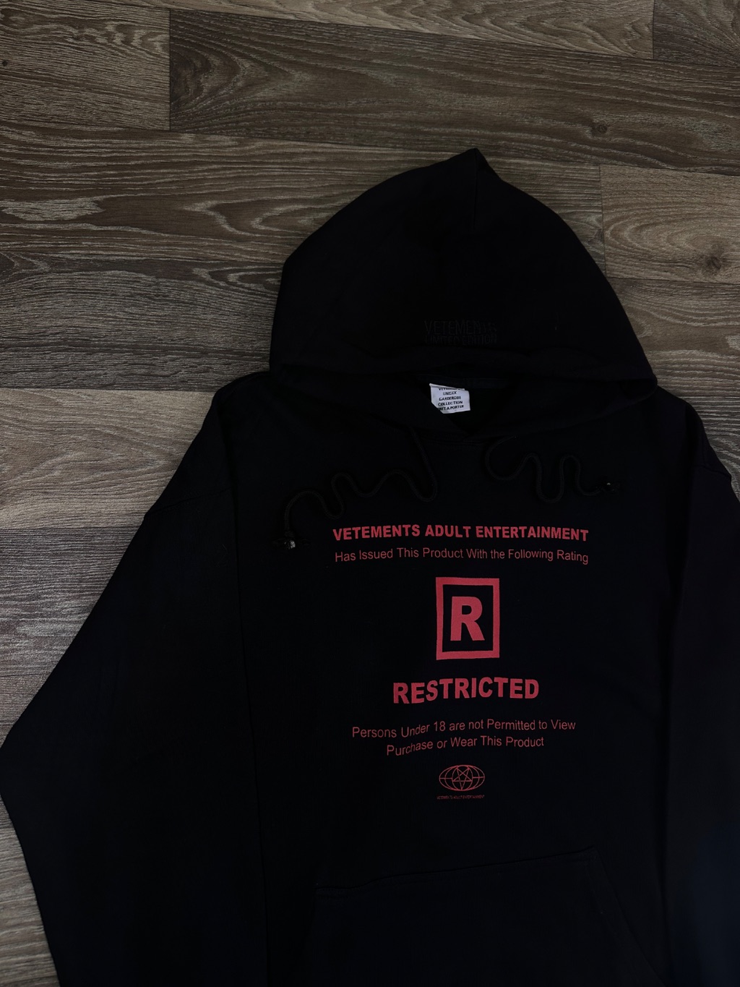 Vetements Adult Entertainment hoodie
