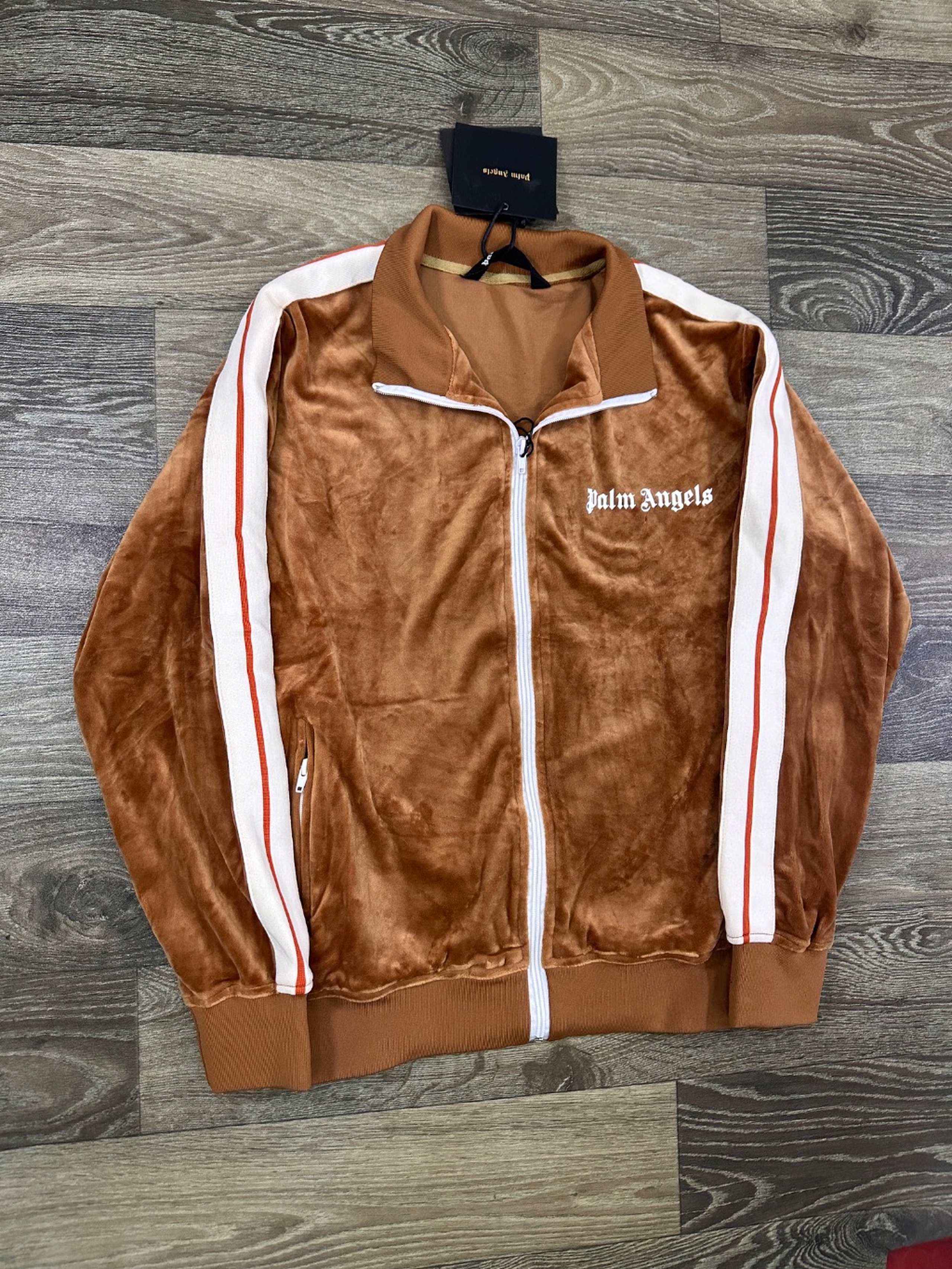 Palm Angels velvet zipper