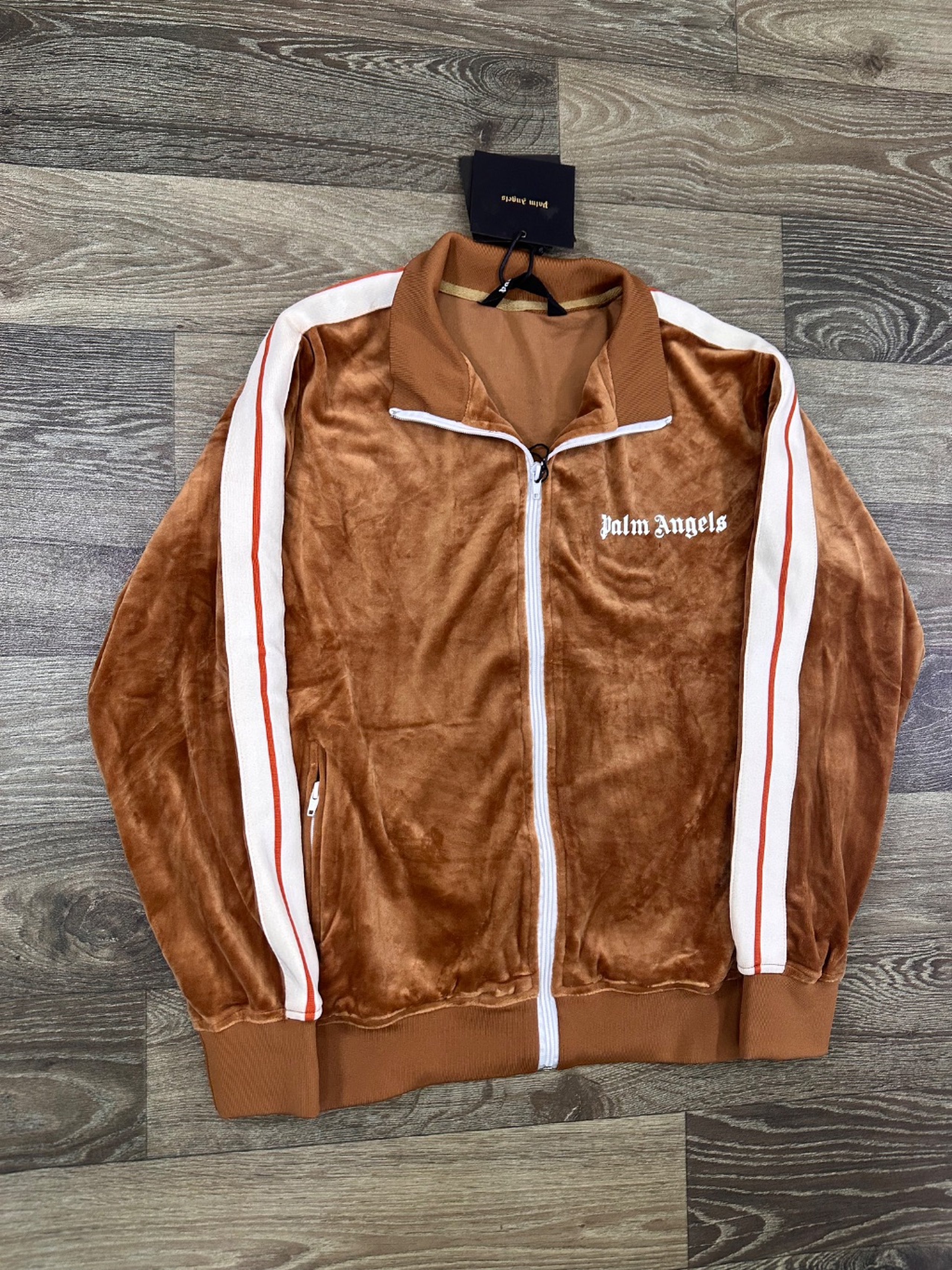 Palm Angels velvet zipper