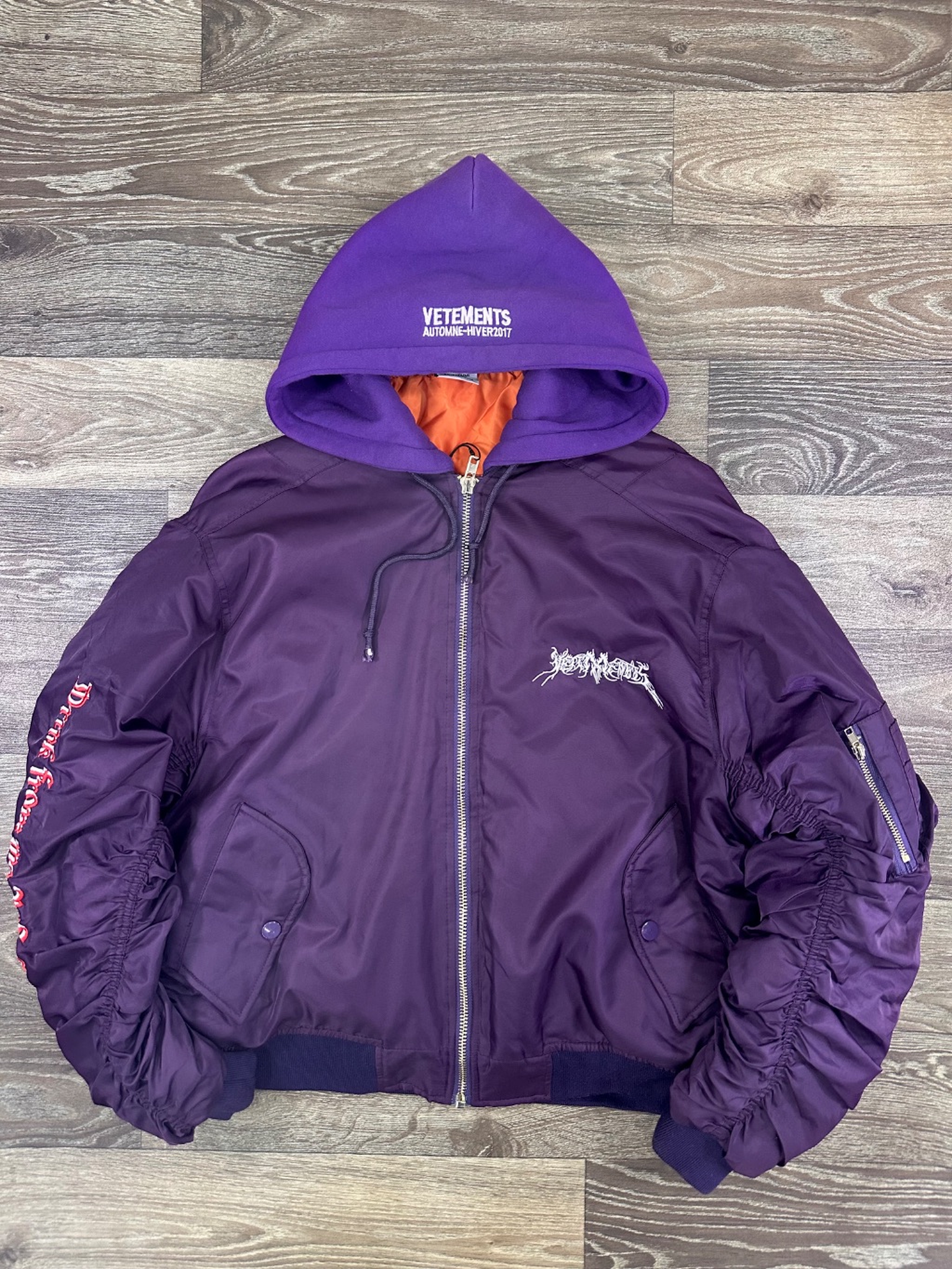 Vetements Total Fucking Darkness bomber jacket